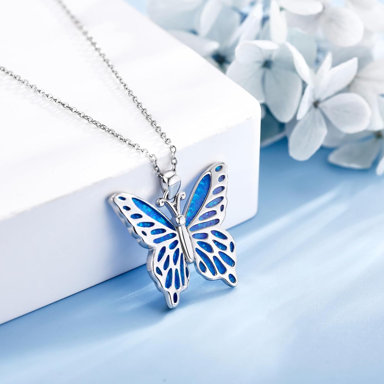 925 Sterling Silver Animal Necklace Collection - Hammerhead Shark, Phoenix, Goat, Butterfly, Cow, Manta Ray, Red Panda, Hummingbird, Schnauzer - Elegant Jewelry Gifts for Women