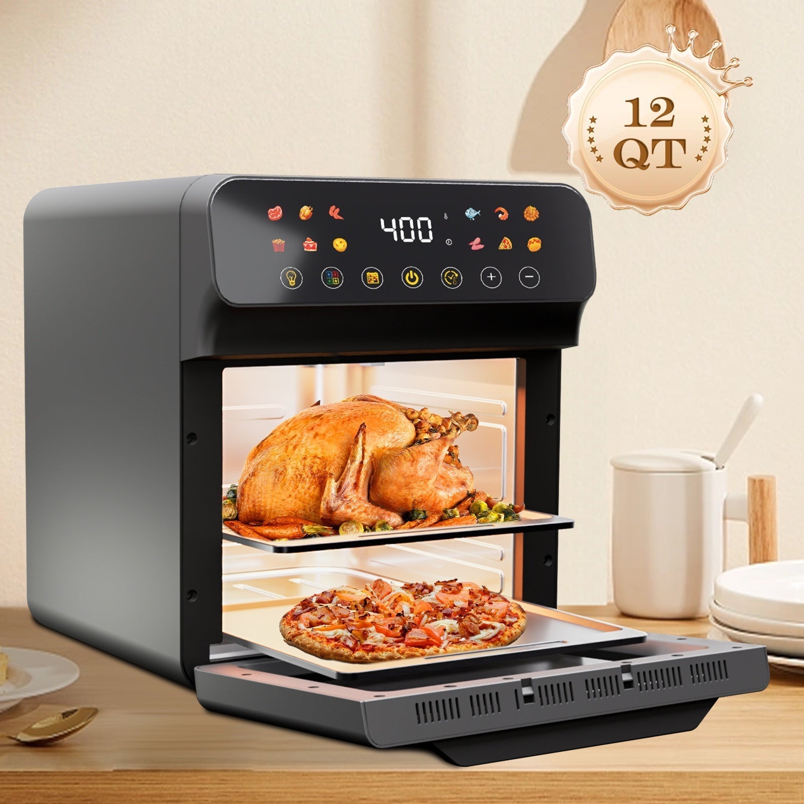 12QT 12 - in - 1 Smart Air Fryer Oven - thewrightstore