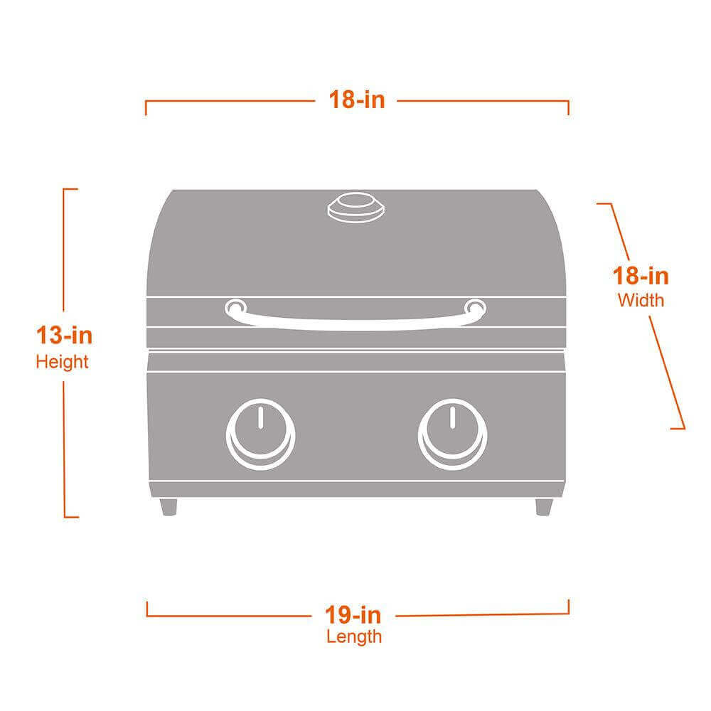 13742 | Stainless Tabletop Propane Gas Grill - thewrightstore