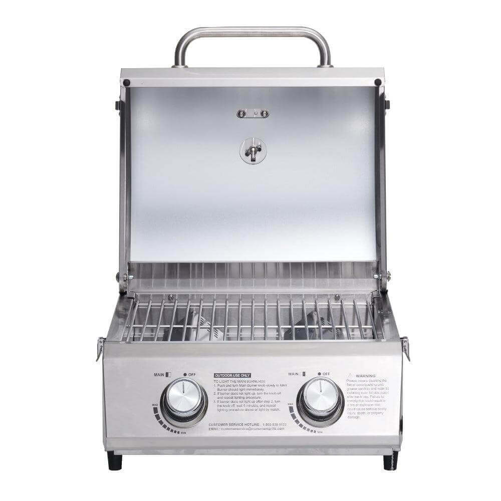 13742 | Stainless Tabletop Propane Gas Grill - thewrightstore