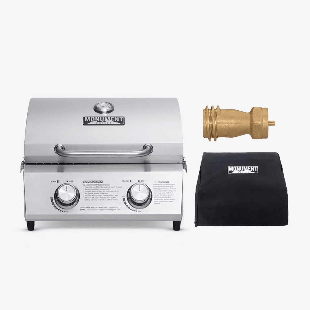 13742 | Stainless Tabletop Propane Gas Grill - thewrightstore