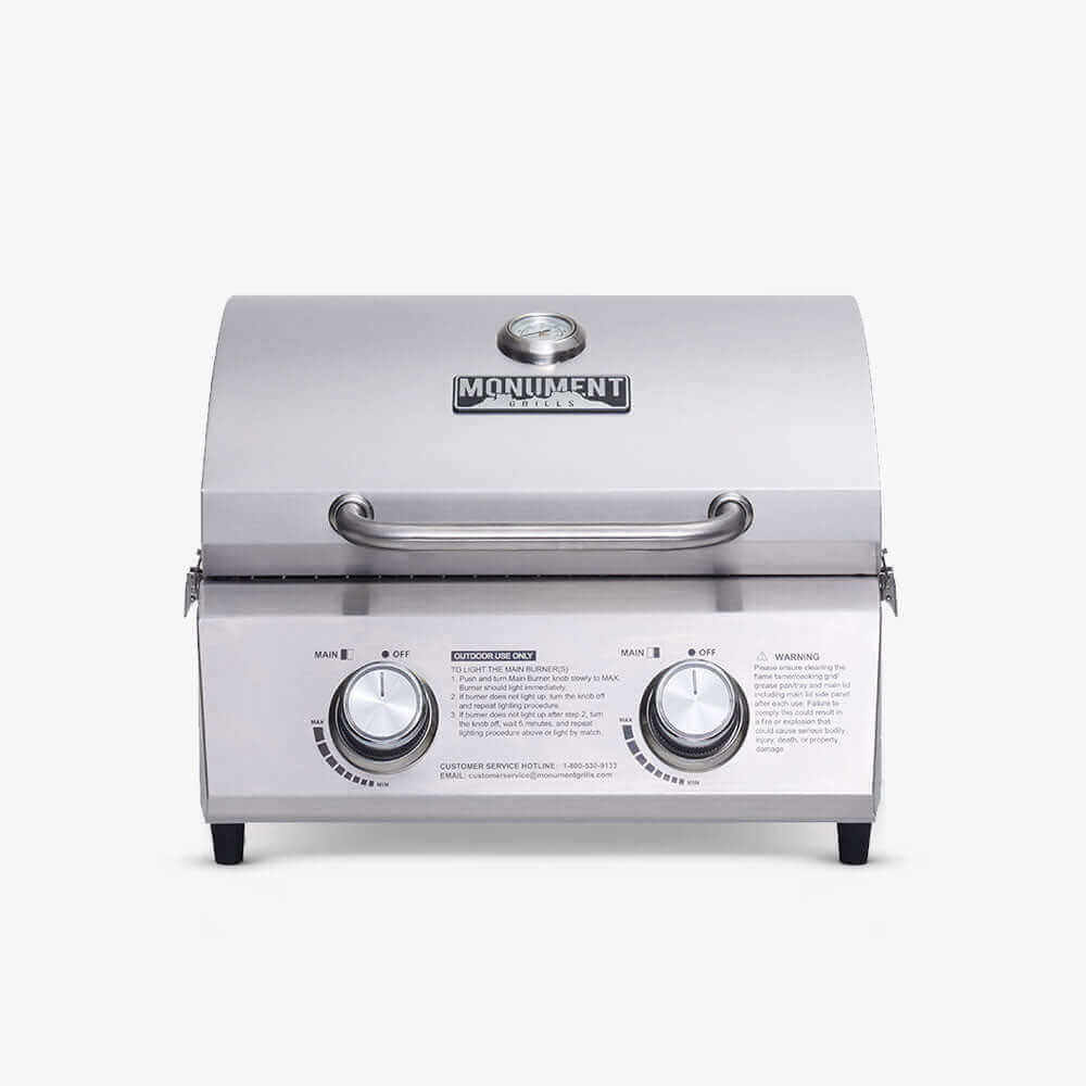13742 | Stainless Tabletop Propane Gas Grill - thewrightstore