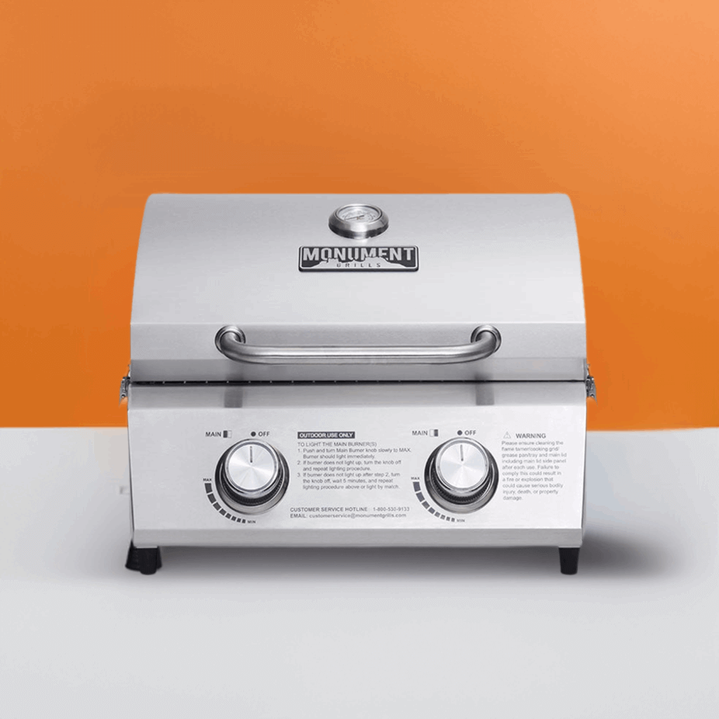 13742 | Stainless Tabletop Propane Gas Grill - thewrightstore