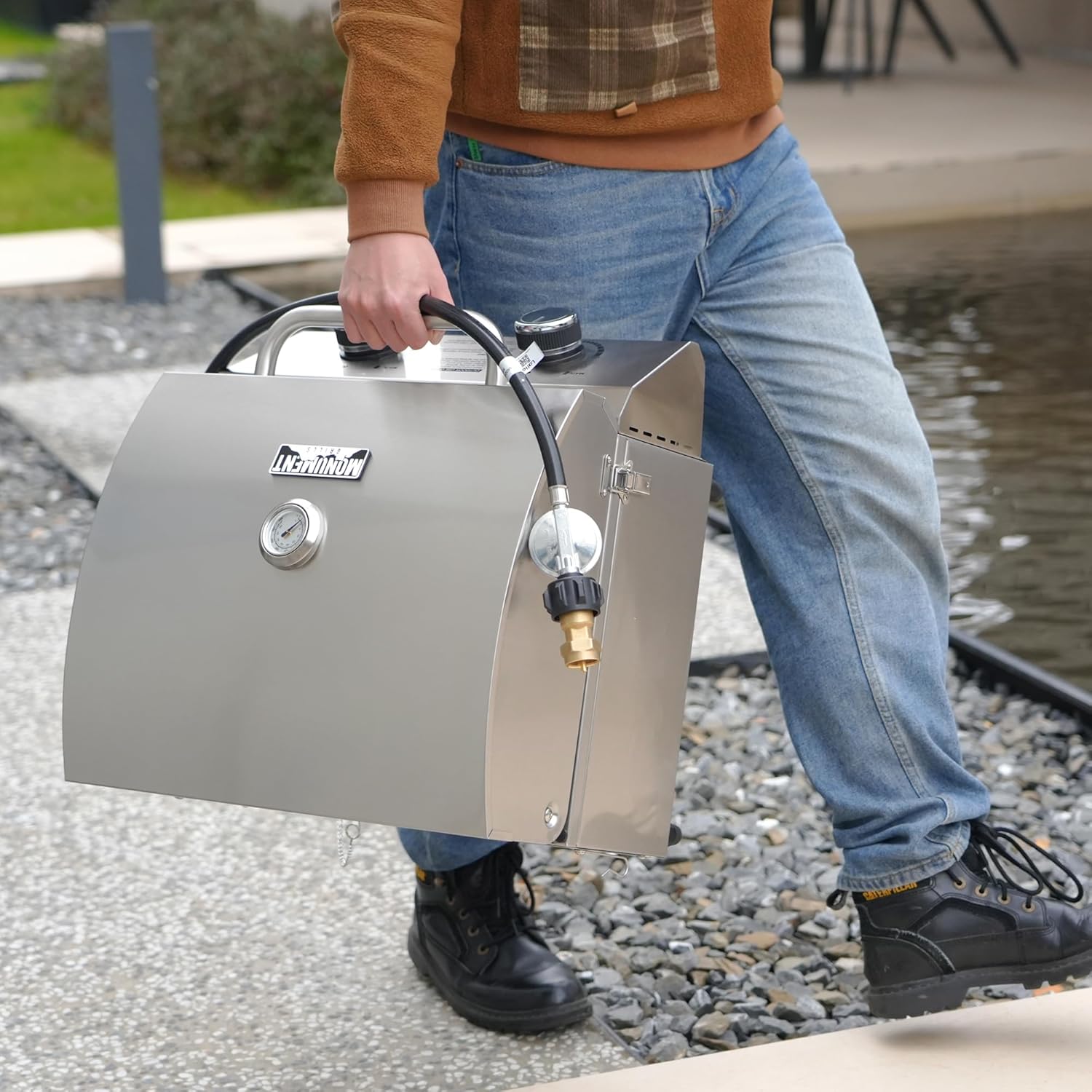 13742 | Stainless Tabletop Propane Gas Grill - thewrightstore