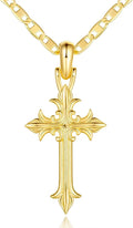 14K Gold Cross Necklace for Women Crucifix Necklace Cross Pendant Necklace Jewelry Gifts for Women - thewrightstore