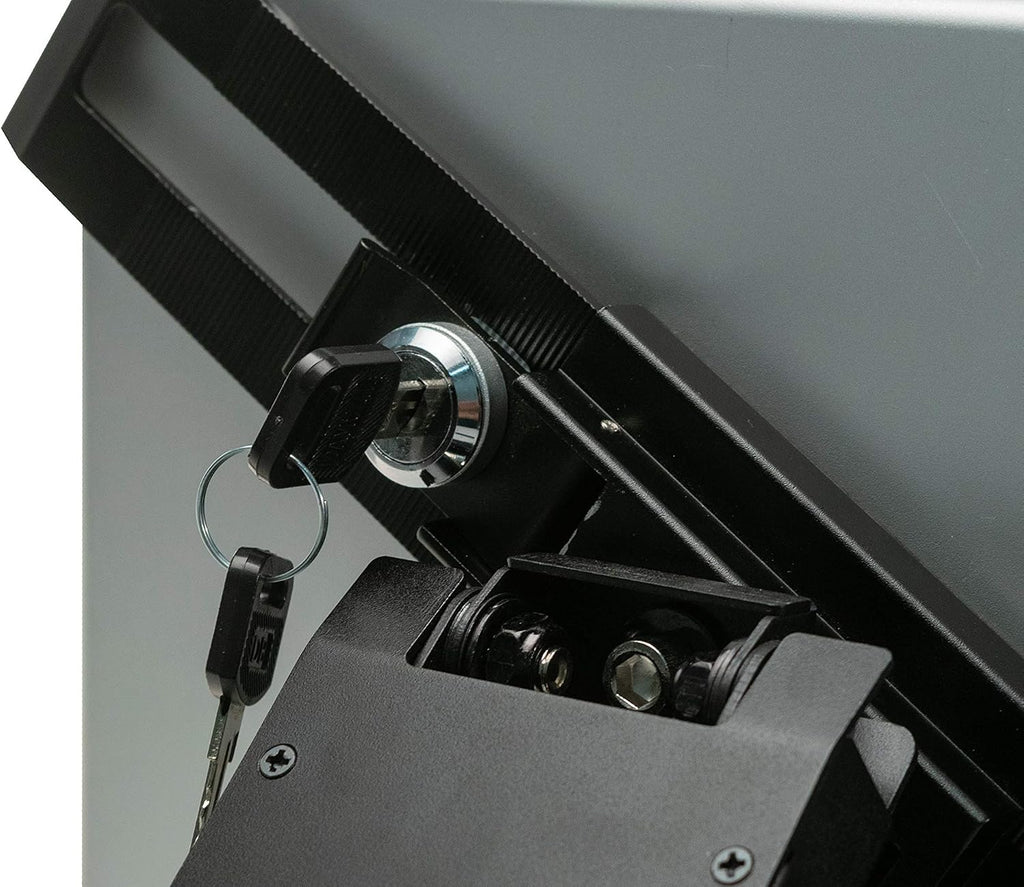 CTA Digital Flat-Folding Security Stand with Universal Locking Enclosure and Steel Cable for 7-14-Inch Tablets (Model: PAD-FTSU)