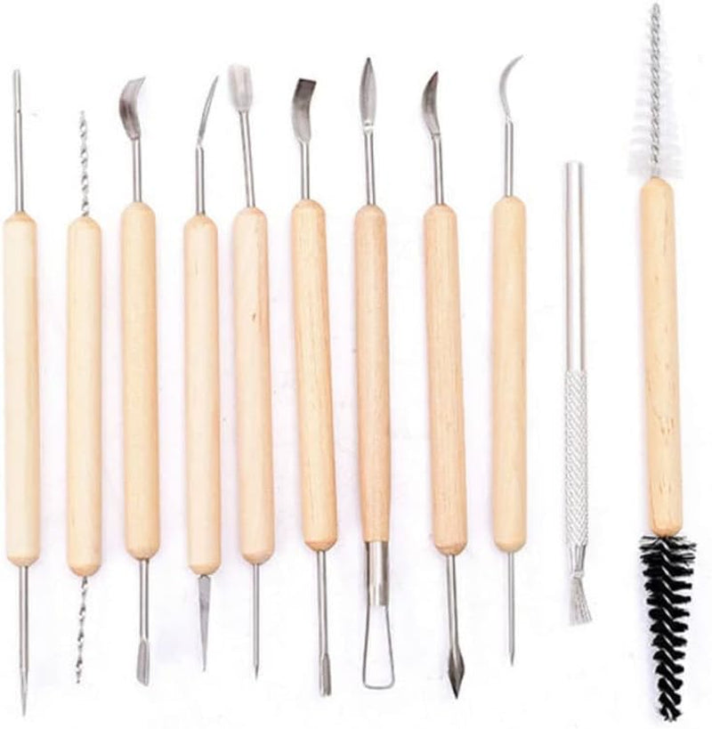 40-Piece Professional Pottery and Sculpting Tool Set for Clay Modeling and Carving