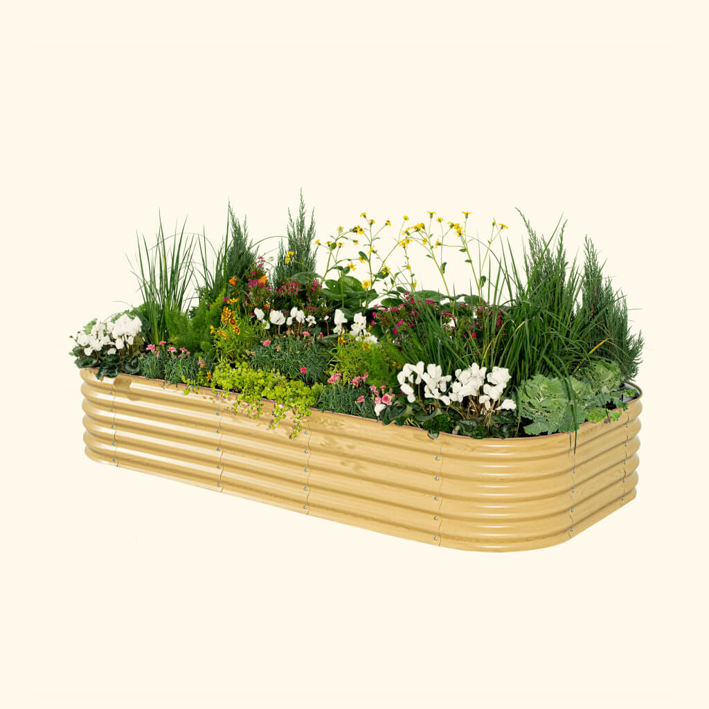 17" Tall 10 In 1 Jumbo Modular Metal Raised Garden Bed Kit - thewrightstore