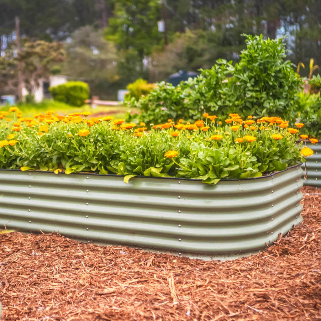 17" Tall 10 In 1 Jumbo Modular Metal Raised Garden Bed Kit - thewrightstore