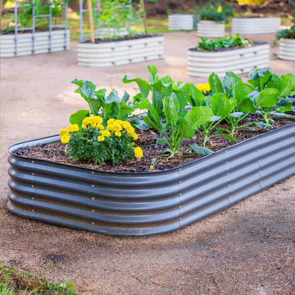 17" Tall 10 In 1 Jumbo Modular Metal Raised Garden Bed Kit - thewrightstore