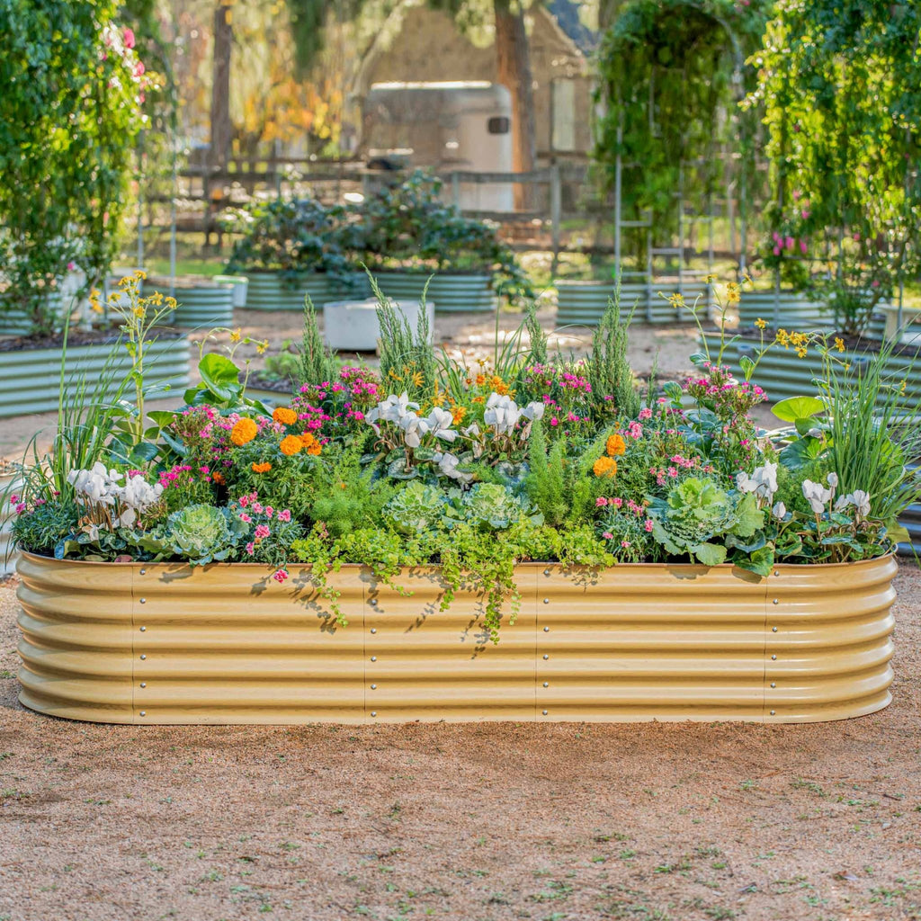 17" Tall 10 In 1 Jumbo Modular Metal Raised Garden Bed Kit - thewrightstore