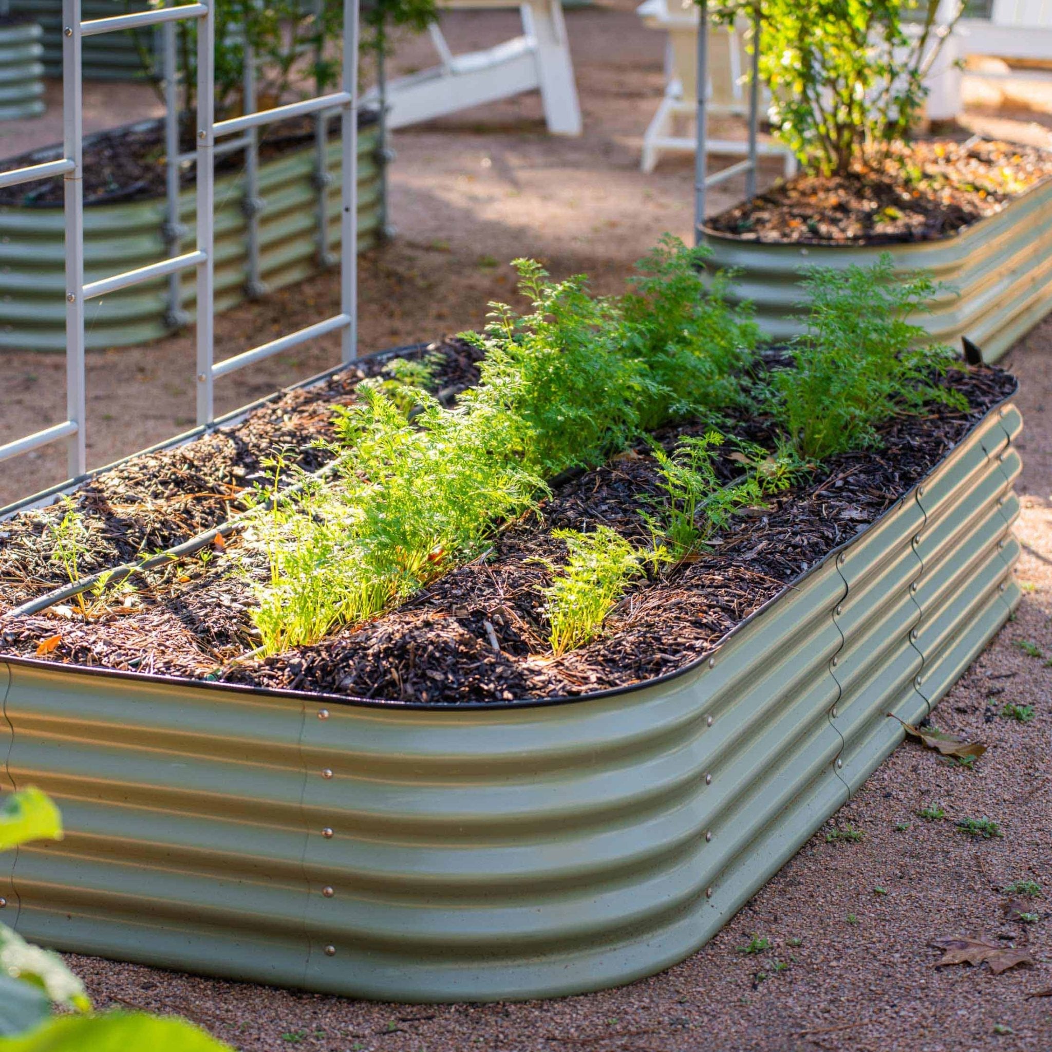 17" Tall 10 In 1 Jumbo Modular Metal Raised Garden Bed Kit - thewrightstore