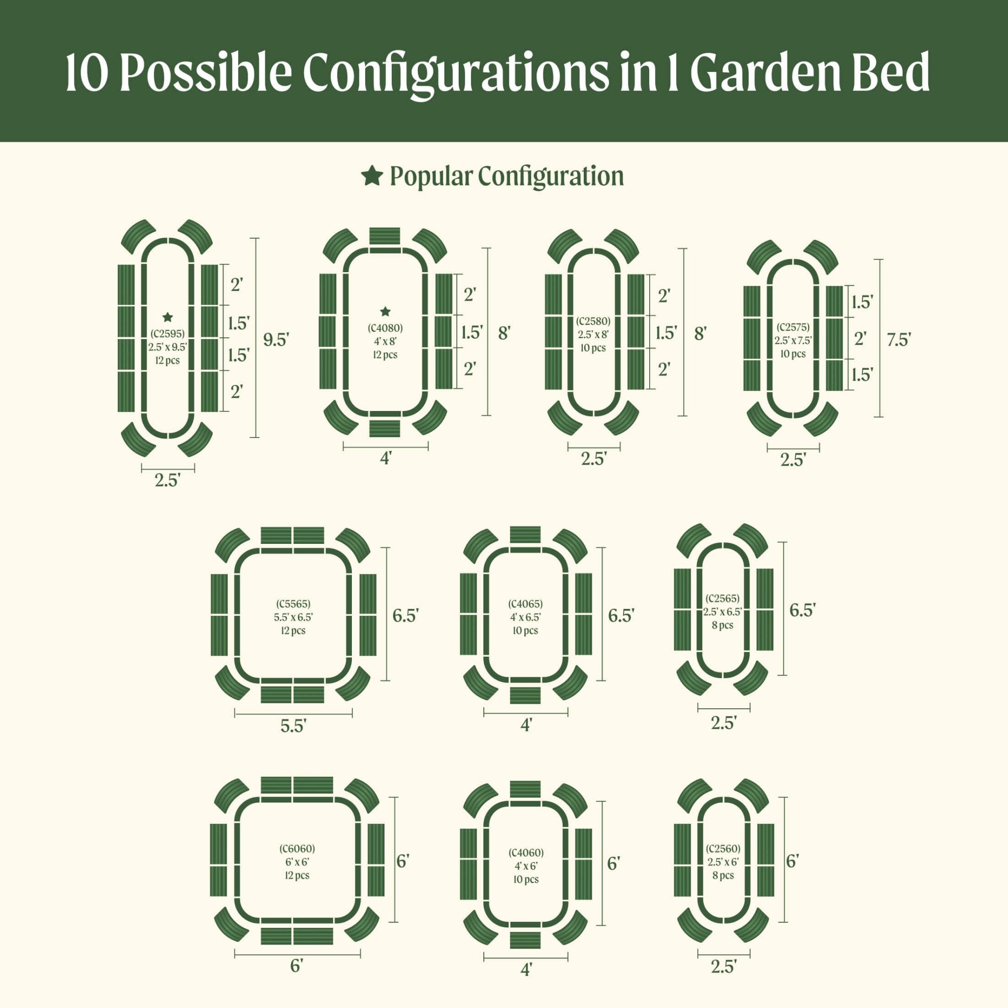 17" Tall 10 In 1 Jumbo Modular Metal Raised Garden Bed Kit - thewrightstore
