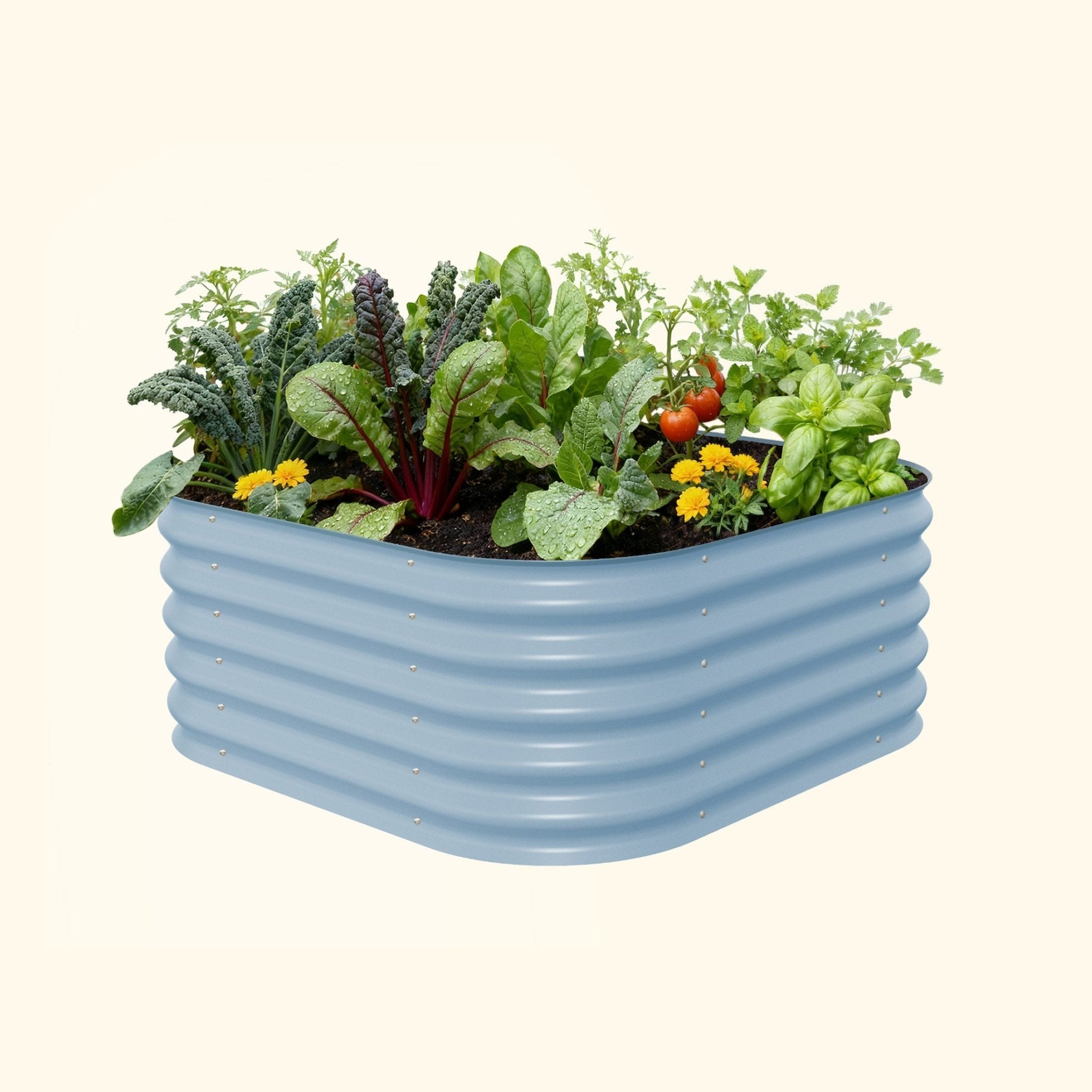 17" Tall 4 In 1 Small Modular Metal Raised Garden Bed Kit - thewrightstore