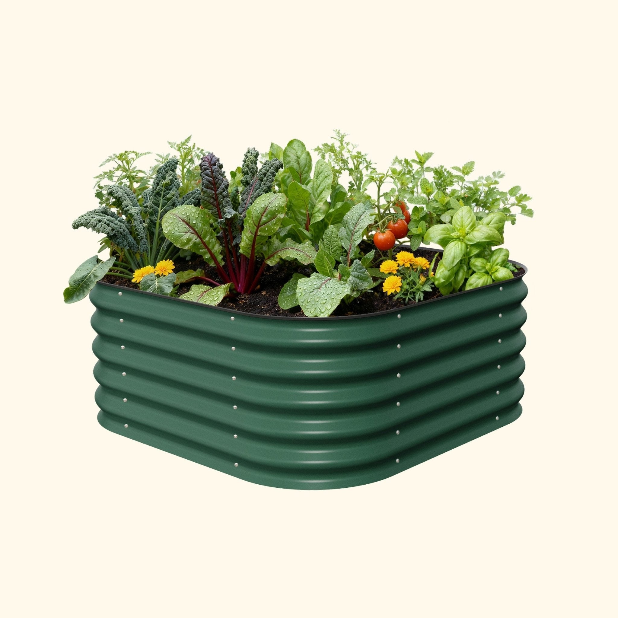 17" Tall 4 In 1 Small Modular Metal Raised Garden Bed Kit - thewrightstore