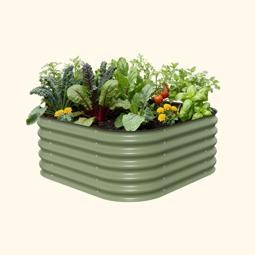 17" Tall 4 In 1 Small Modular Metal Raised Garden Bed Kit - thewrightstore