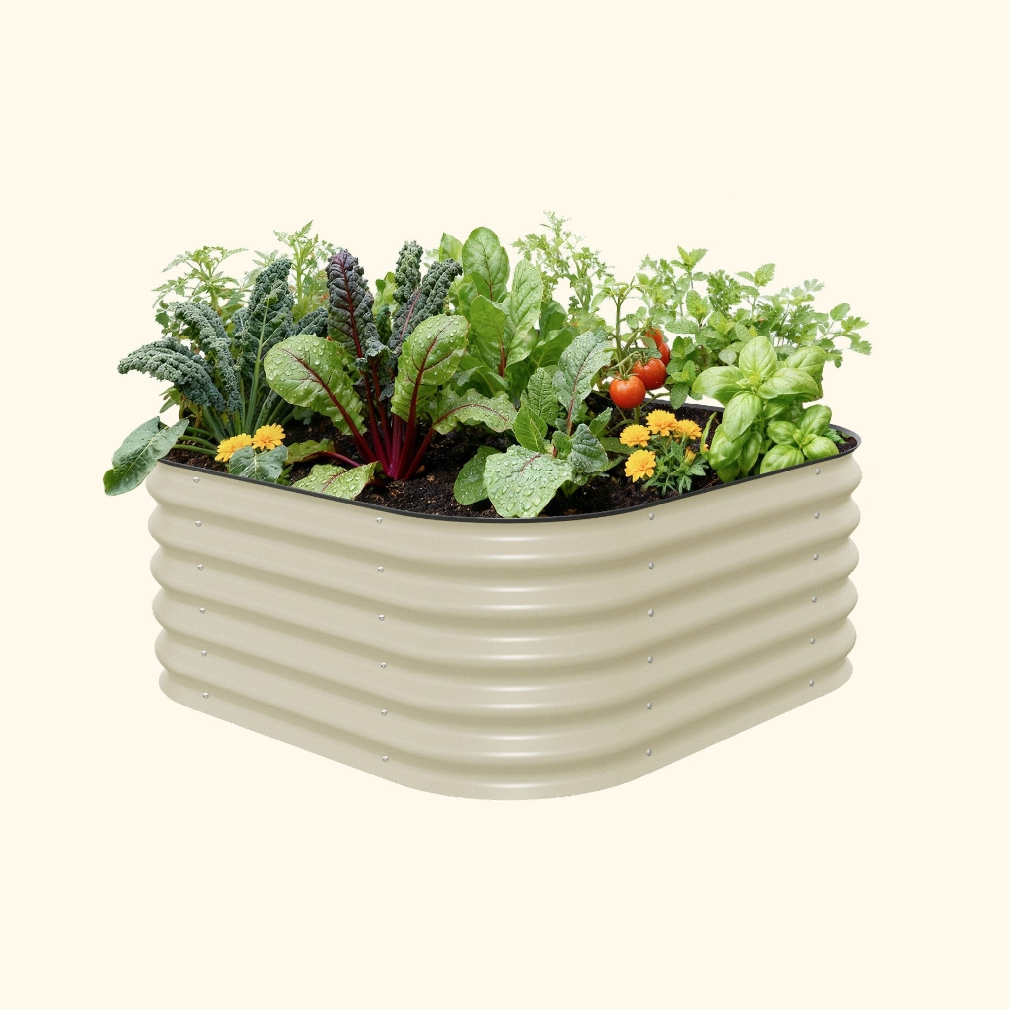17" Tall 4 In 1 Small Modular Metal Raised Garden Bed Kit - thewrightstore