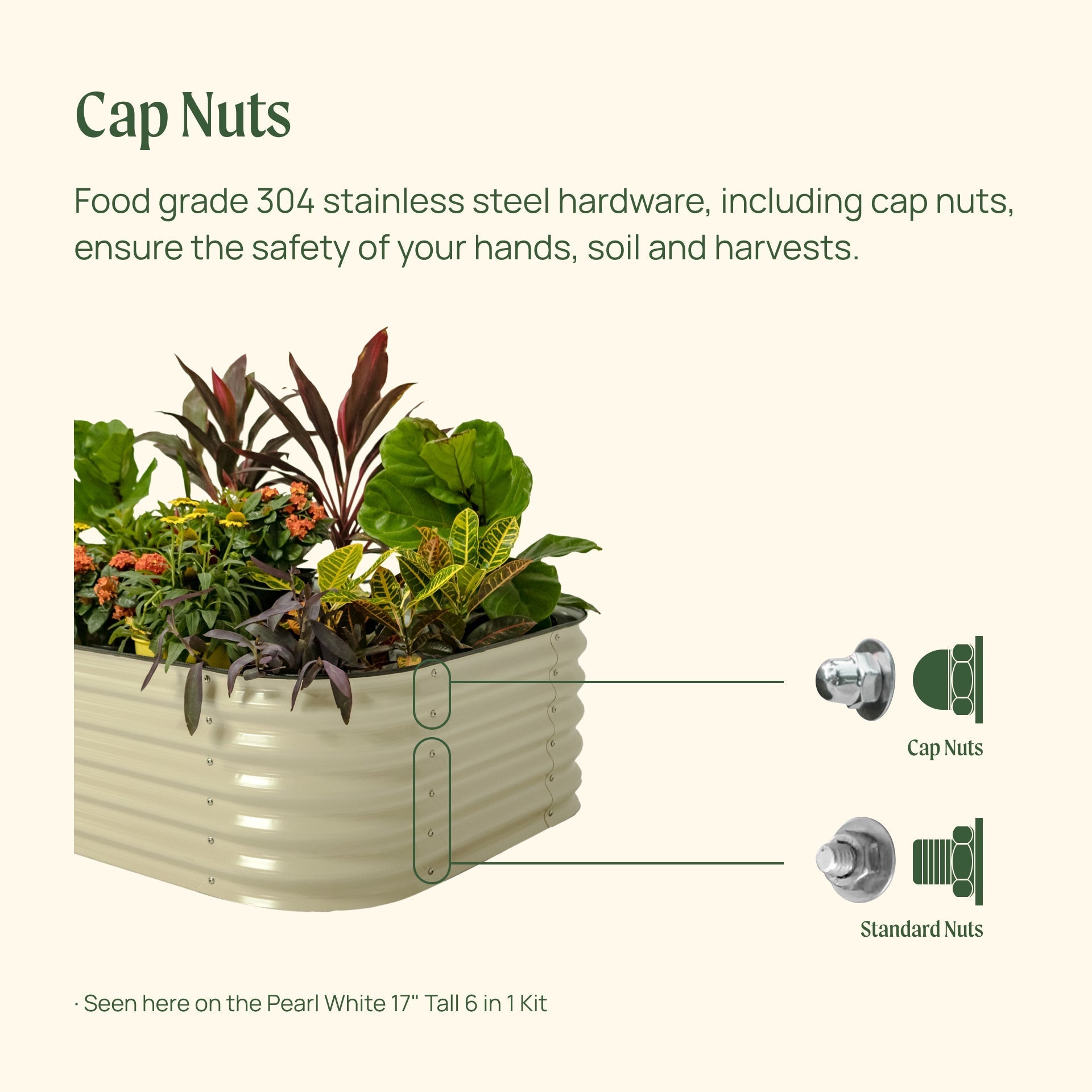 17" Tall 4 In 1 Small Modular Metal Raised Garden Bed Kit - thewrightstore