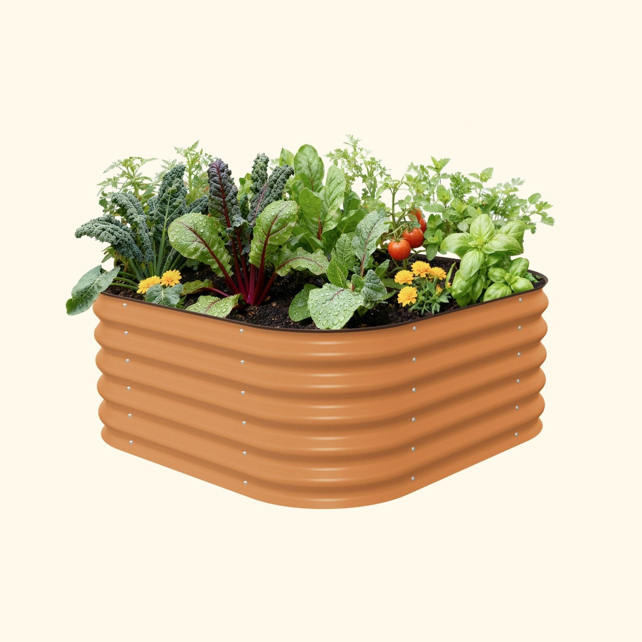 17" Tall 4 In 1 Small Modular Metal Raised Garden Bed Kit - thewrightstore