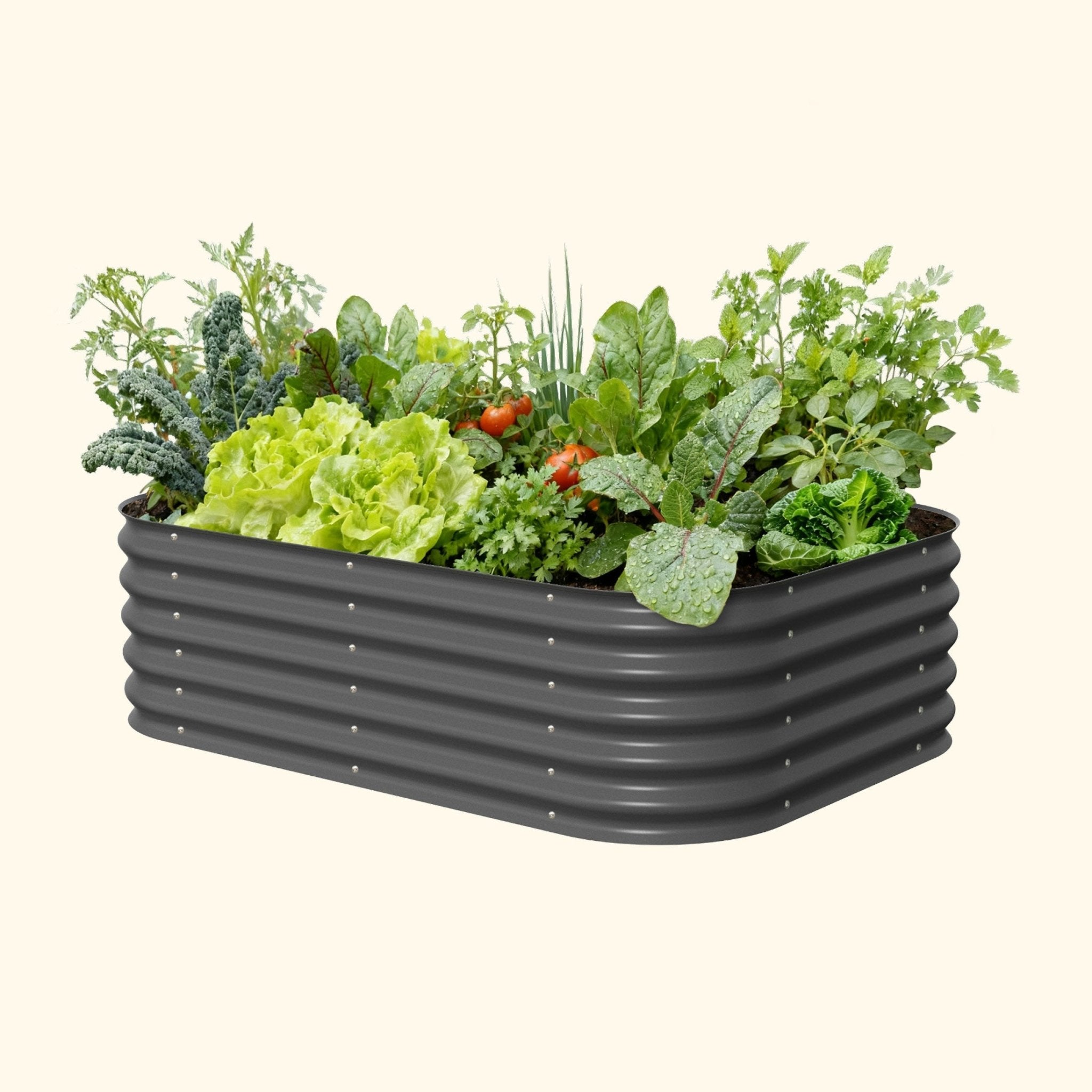 17" Tall 6 In 1 Medium Modular Metal Raised Garden Bed Kit - thewrightstore