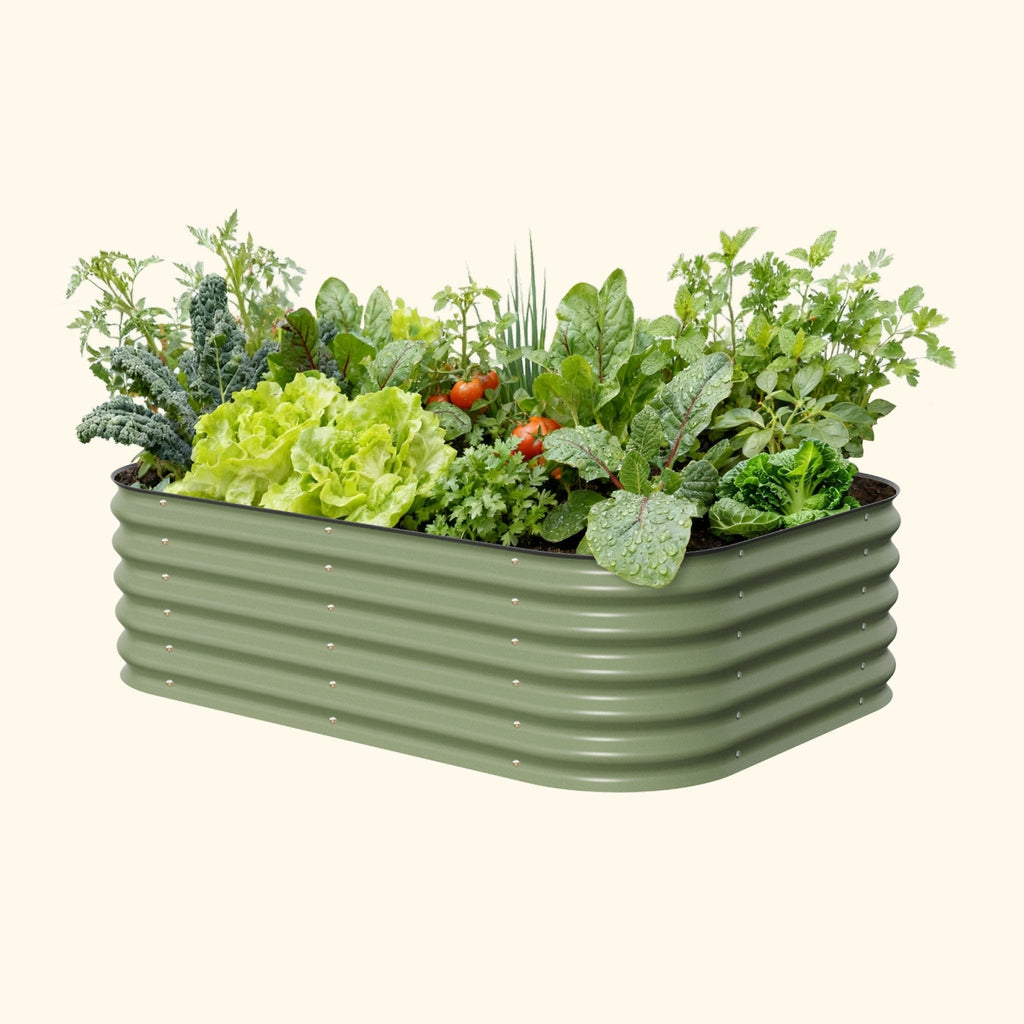17" Tall 6 In 1 Medium Modular Metal Raised Garden Bed Kit - thewrightstore