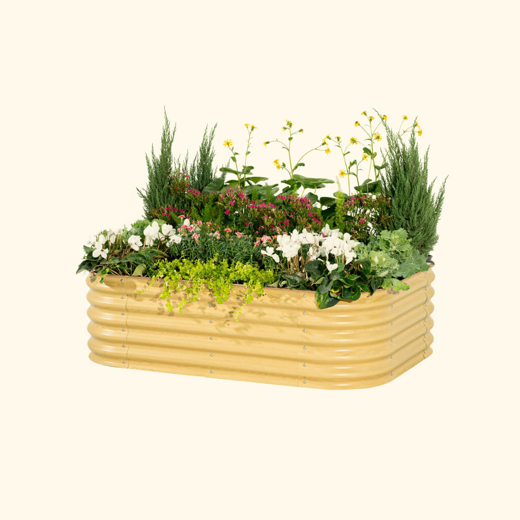 17" Tall 6 In 1 Medium Modular Metal Raised Garden Bed Kit - thewrightstore