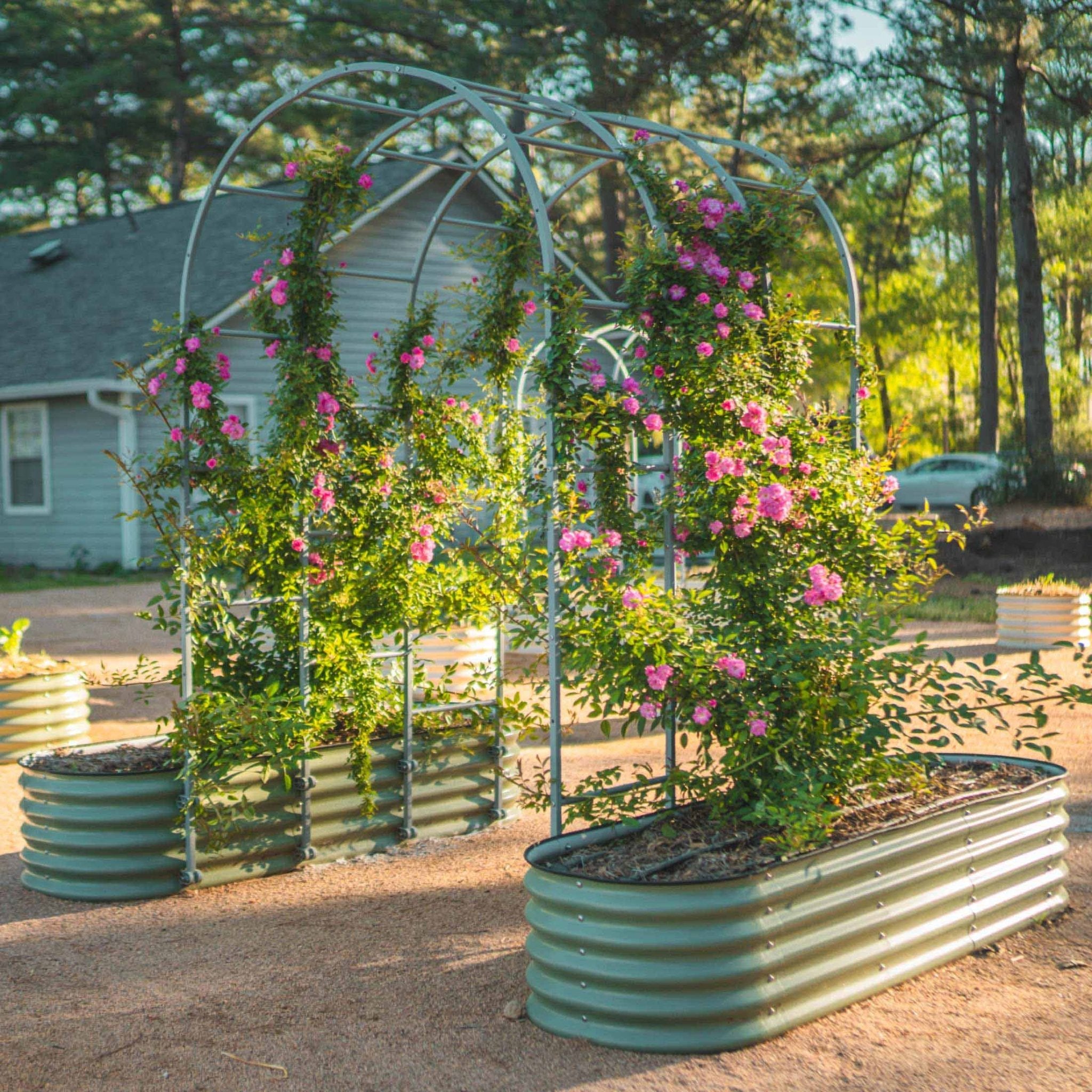 17" Tall 6 In 1 Medium Modular Metal Raised Garden Bed Kit - thewrightstore