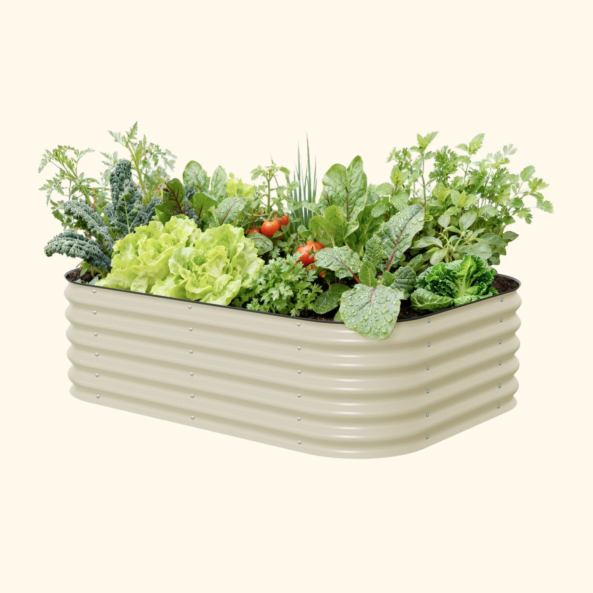 17" Tall 6 In 1 Medium Modular Metal Raised Garden Bed Kit - thewrightstore