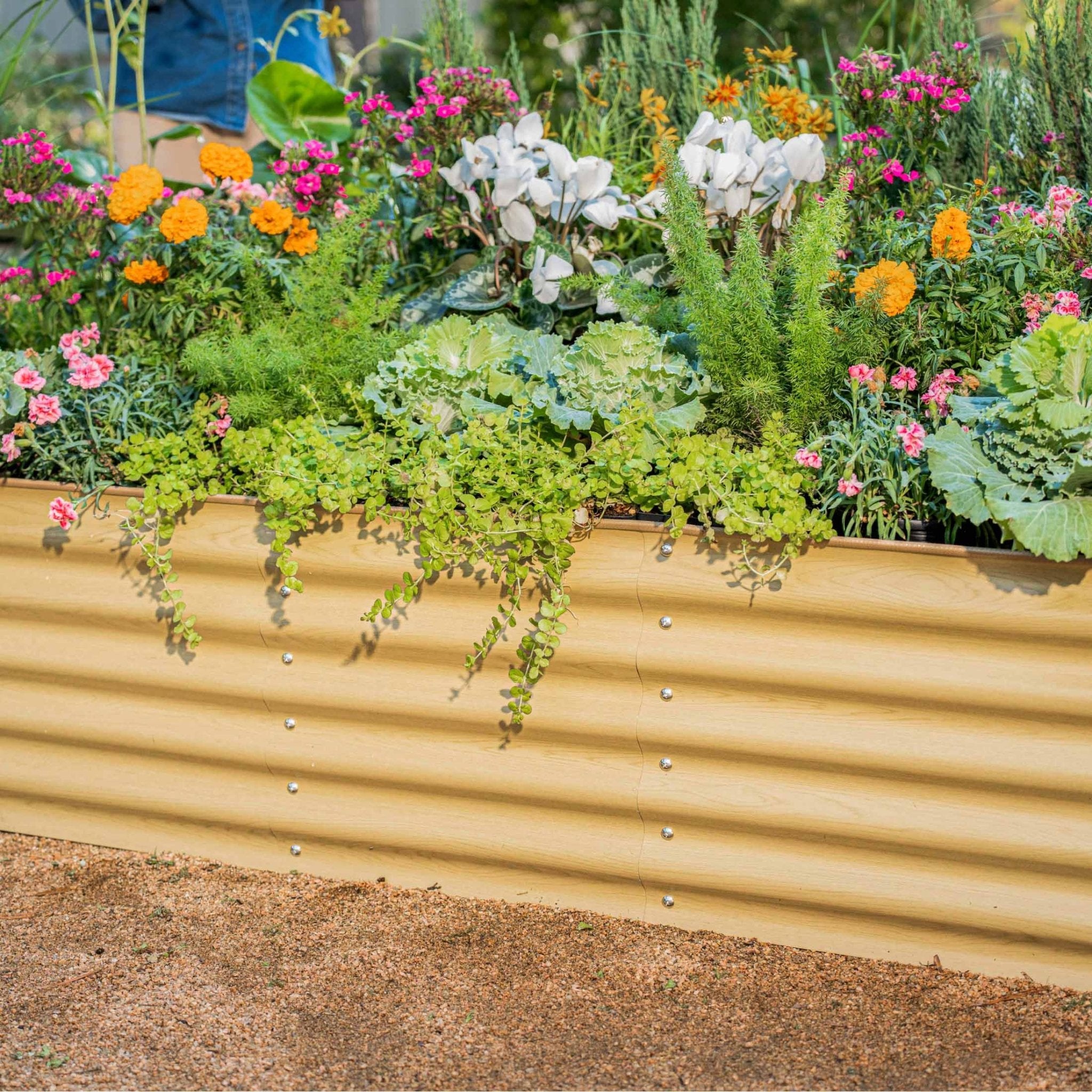 17" Tall 6 In 1 Medium Modular Metal Raised Garden Bed Kit - thewrightstore