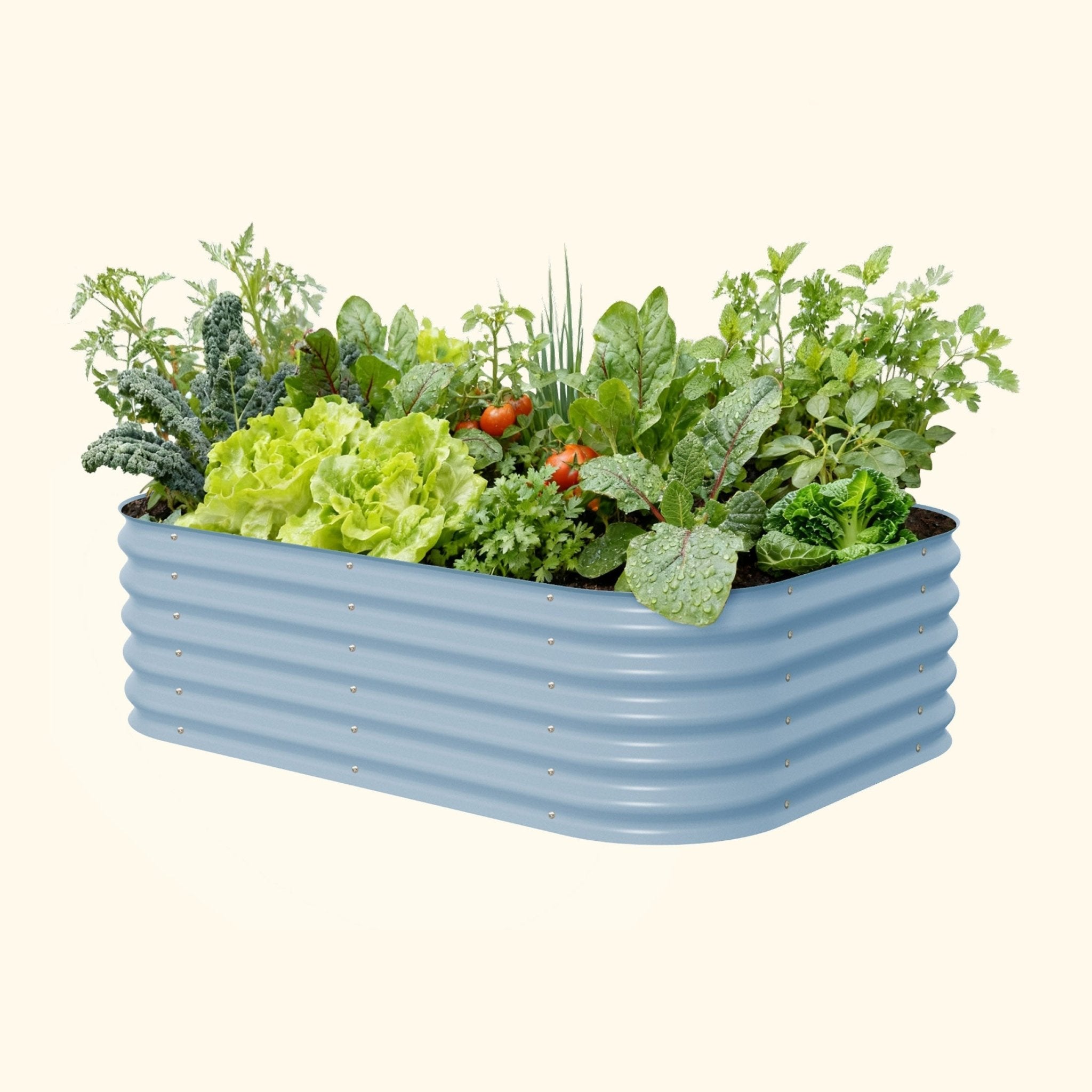 17" Tall 6 In 1 Medium Modular Metal Raised Garden Bed Kit - thewrightstore