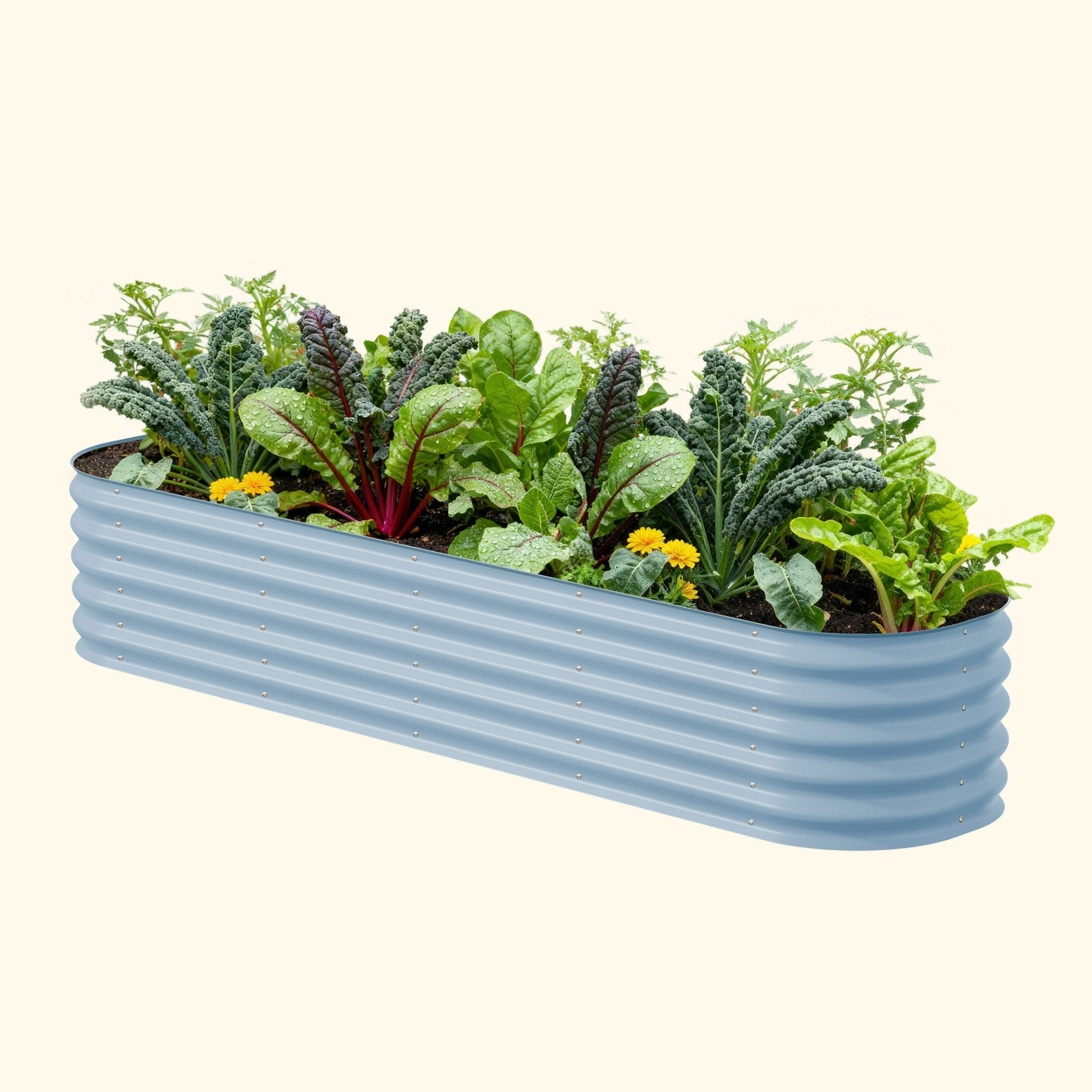 17" Tall 9 In 1 Large Modular Metal Raised Garden Bed Kit - thewrightstore