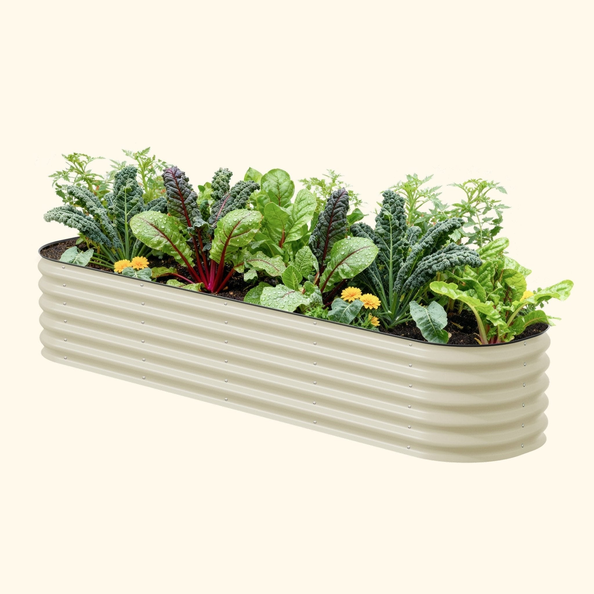 17" Tall 9 In 1 Large Modular Metal Raised Garden Bed Kit - thewrightstore