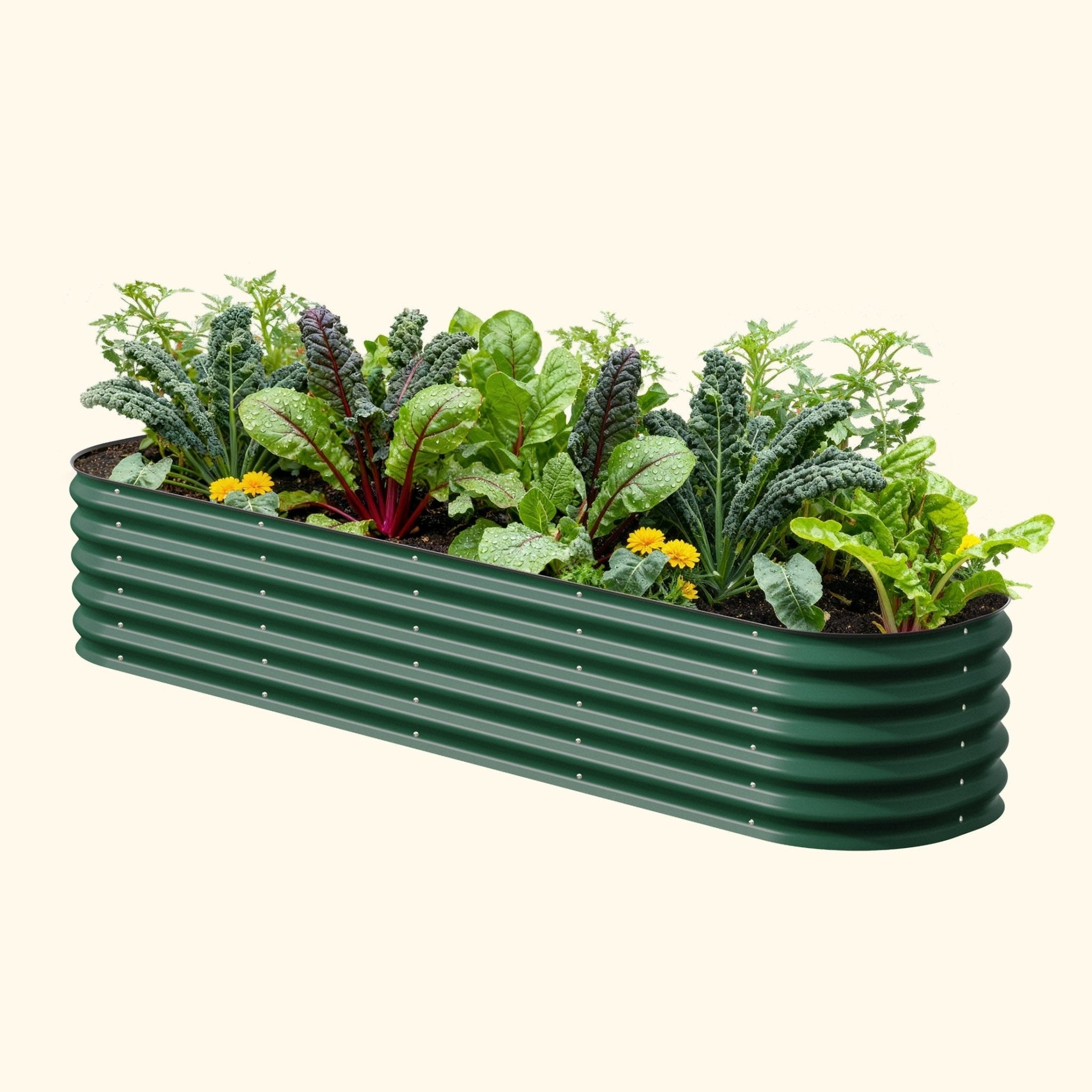 17" Tall 9 In 1 Large Modular Metal Raised Garden Bed Kit - thewrightstore
