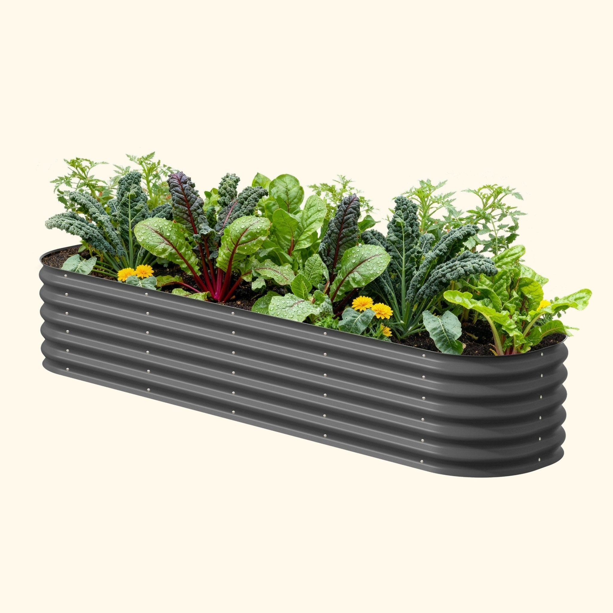 17" Tall 9 In 1 Large Modular Metal Raised Garden Bed Kit - thewrightstore