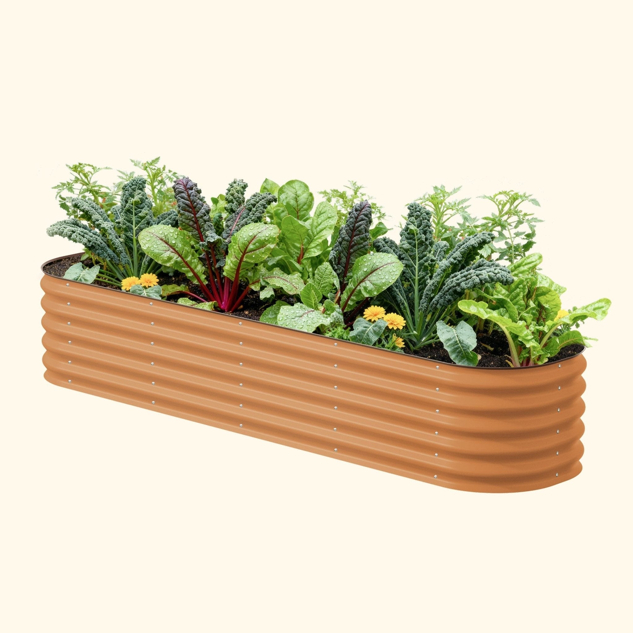 17" Tall 9 In 1 Large Modular Metal Raised Garden Bed Kit - thewrightstore