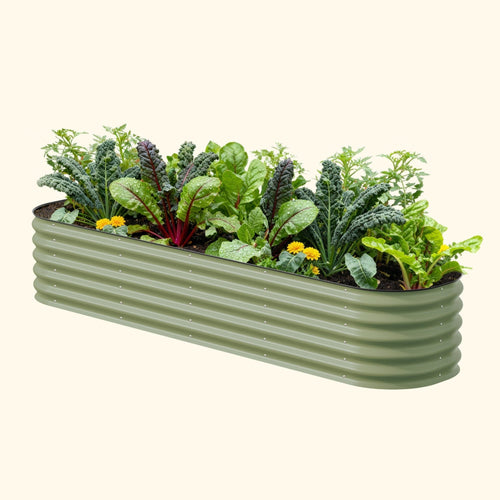 17" Tall 9 In 1 Large Modular Metal Raised Garden Bed Kit - thewrightstore