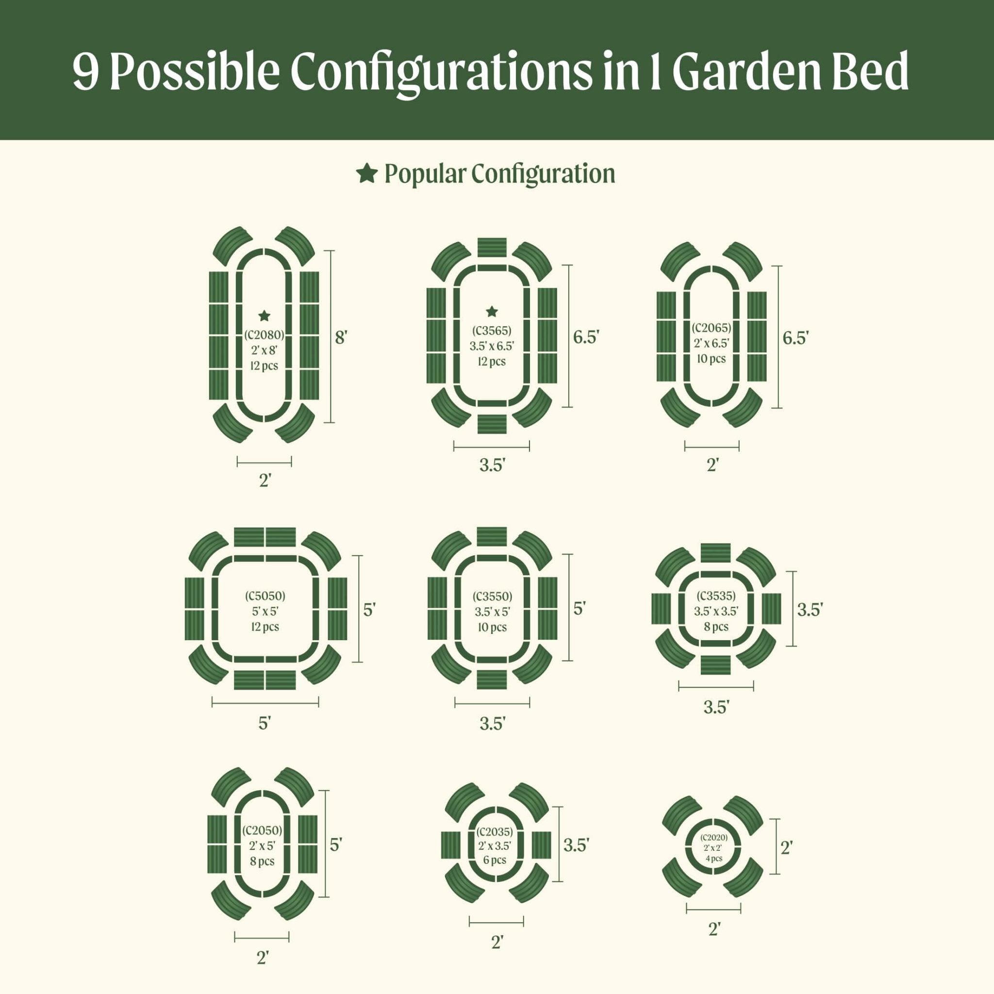 17" Tall 9 In 1 Large Modular Metal Raised Garden Bed Kit - thewrightstore