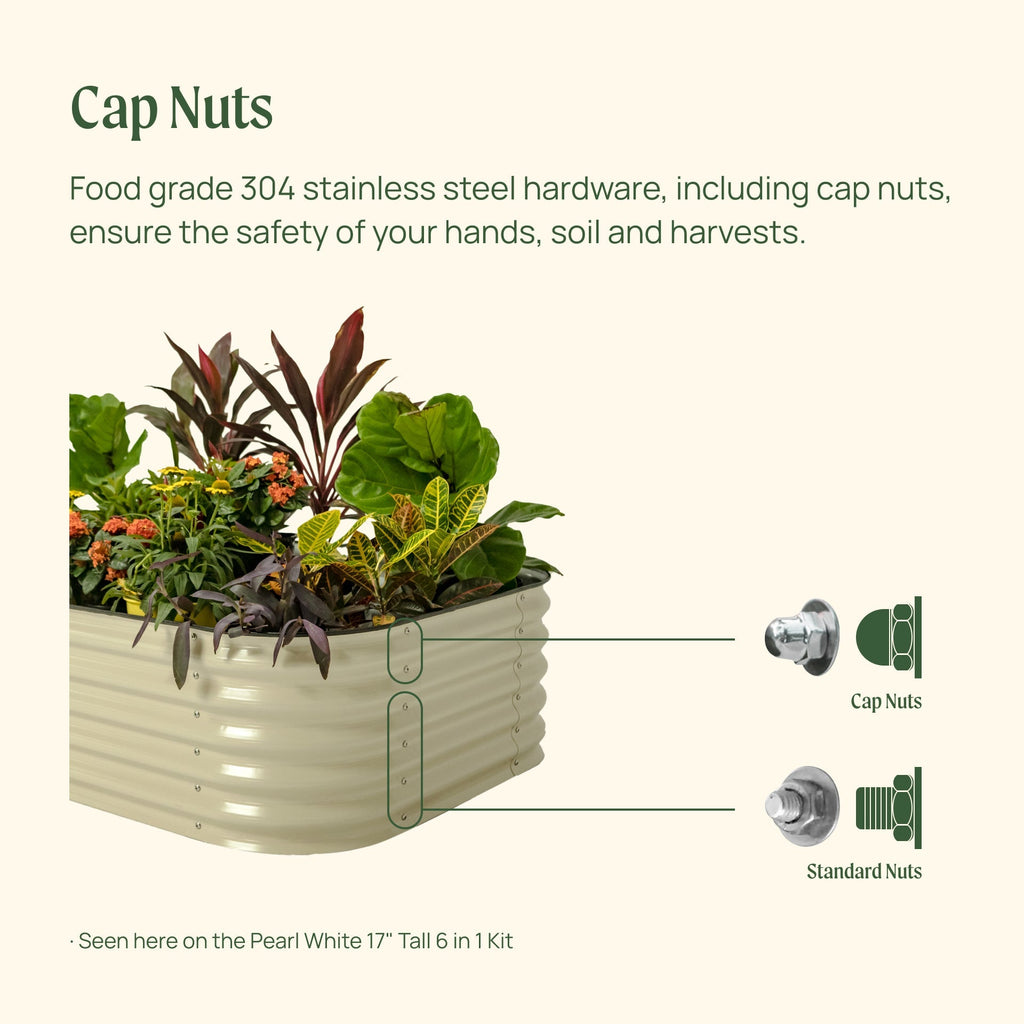 17" Tall 9 In 1 Large Modular Metal Raised Garden Bed Kit - thewrightstore