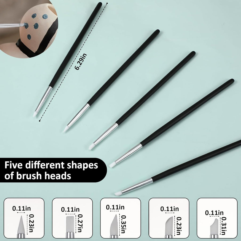 15-Piece Professional Silicone Sculpting Tool Set for Pottery and Clay Modeling