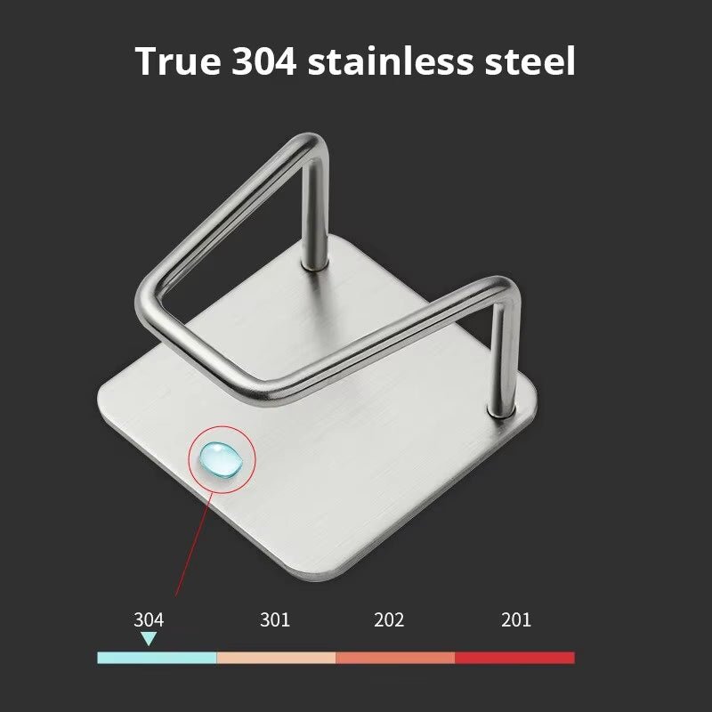 1Pc Stainless Steel Sink Sponge Rack for Sponge Steel Wire Ball Draining Paste the Inner Wall of the Sink Kitchen Supplies - thewrightstore