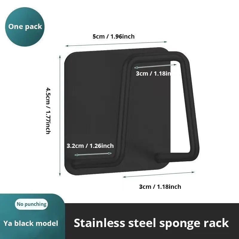 1Pc Stainless Steel Sink Sponge Rack for Sponge Steel Wire Ball Draining Paste the Inner Wall of the Sink Kitchen Supplies - thewrightstore