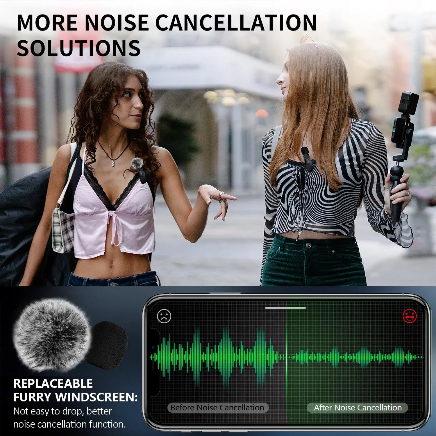 2 - Pack Wireless Lavalier Clip - On Microphones - thewrightstore