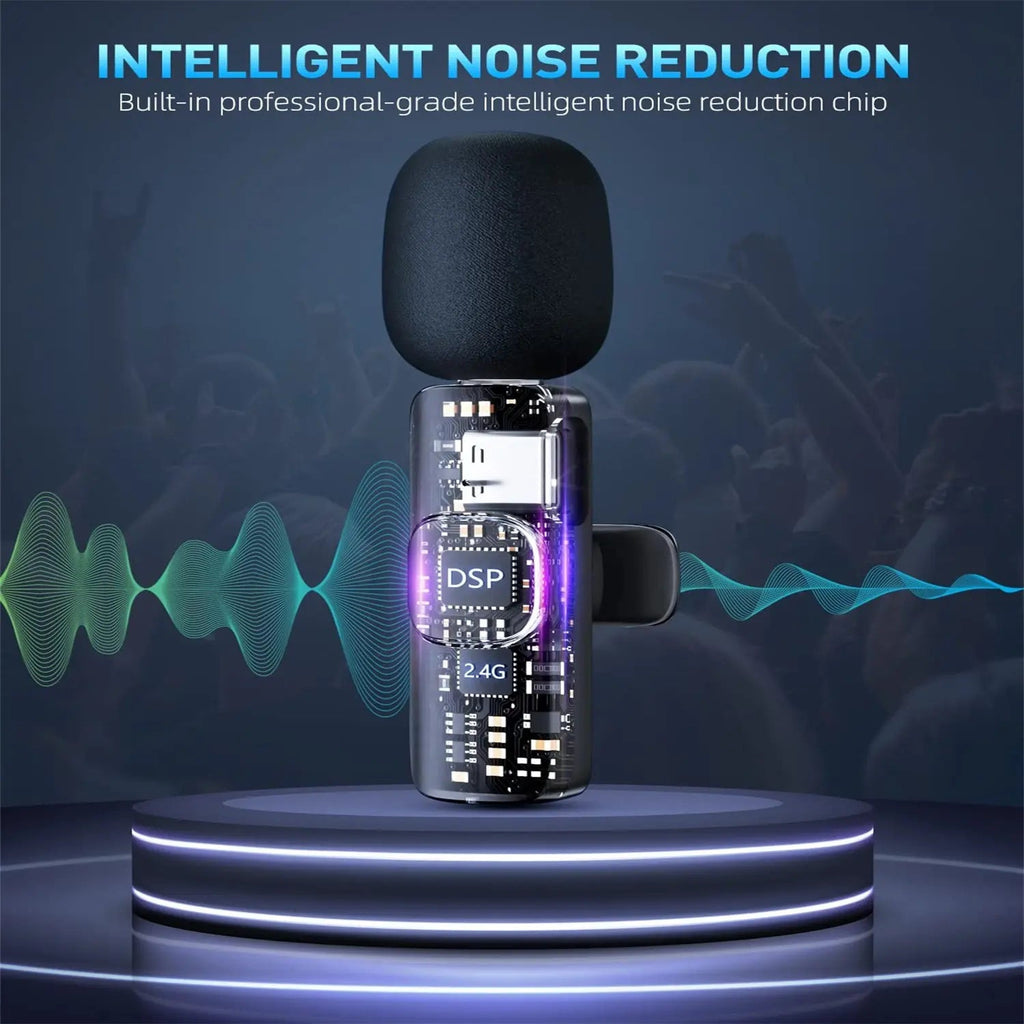 2 - Pack Wireless Lavalier Clip - On Microphones - thewrightstore