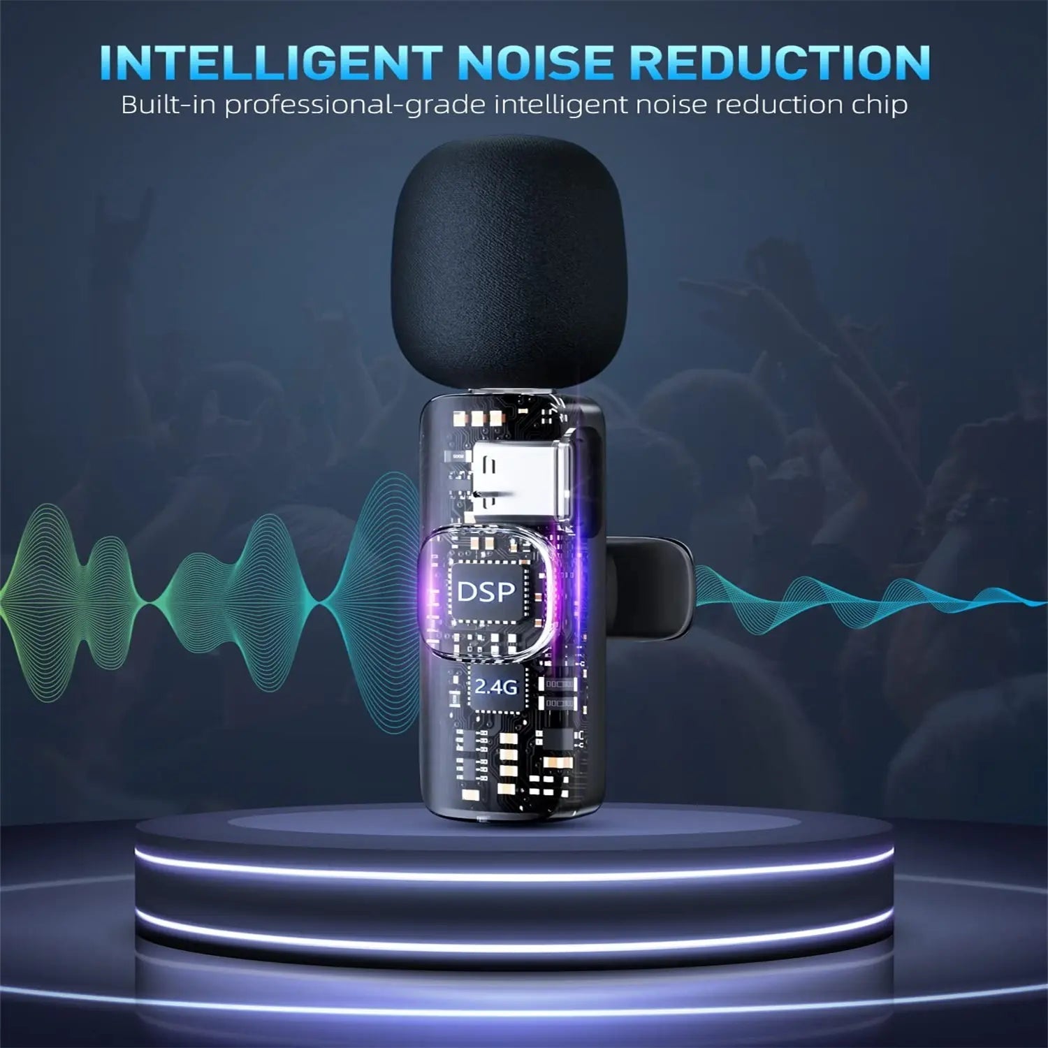 2 - Pack Wireless Lavalier Clip - On Microphones - thewrightstore