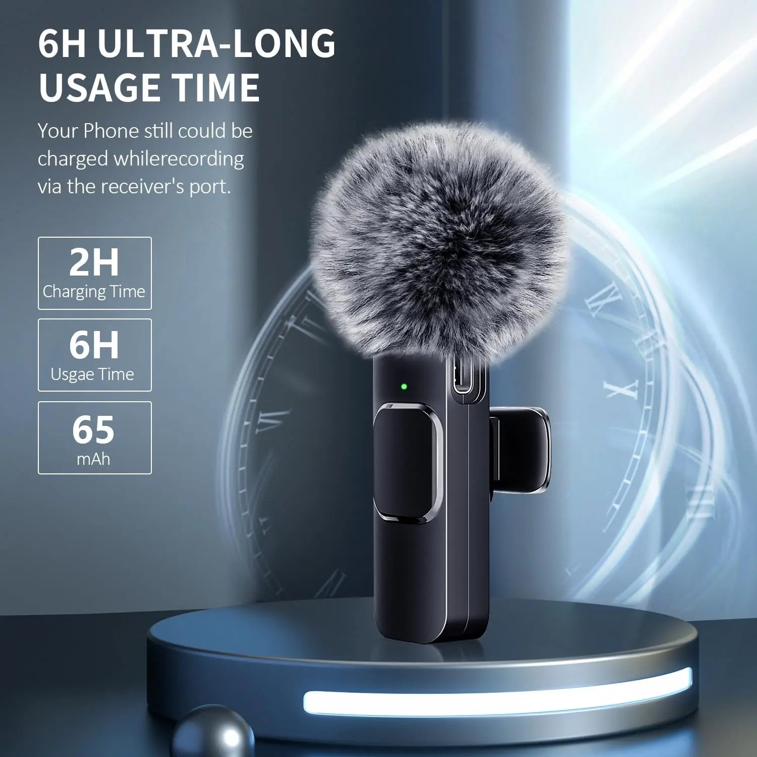 2 - Pack Wireless Lavalier Clip - On Microphones - thewrightstore