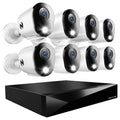 2-Way Audio 12 Channel DVR Security System with 2TB Hard Drive and 8 Wired 2K Deterrence Cameras - thewrightstore