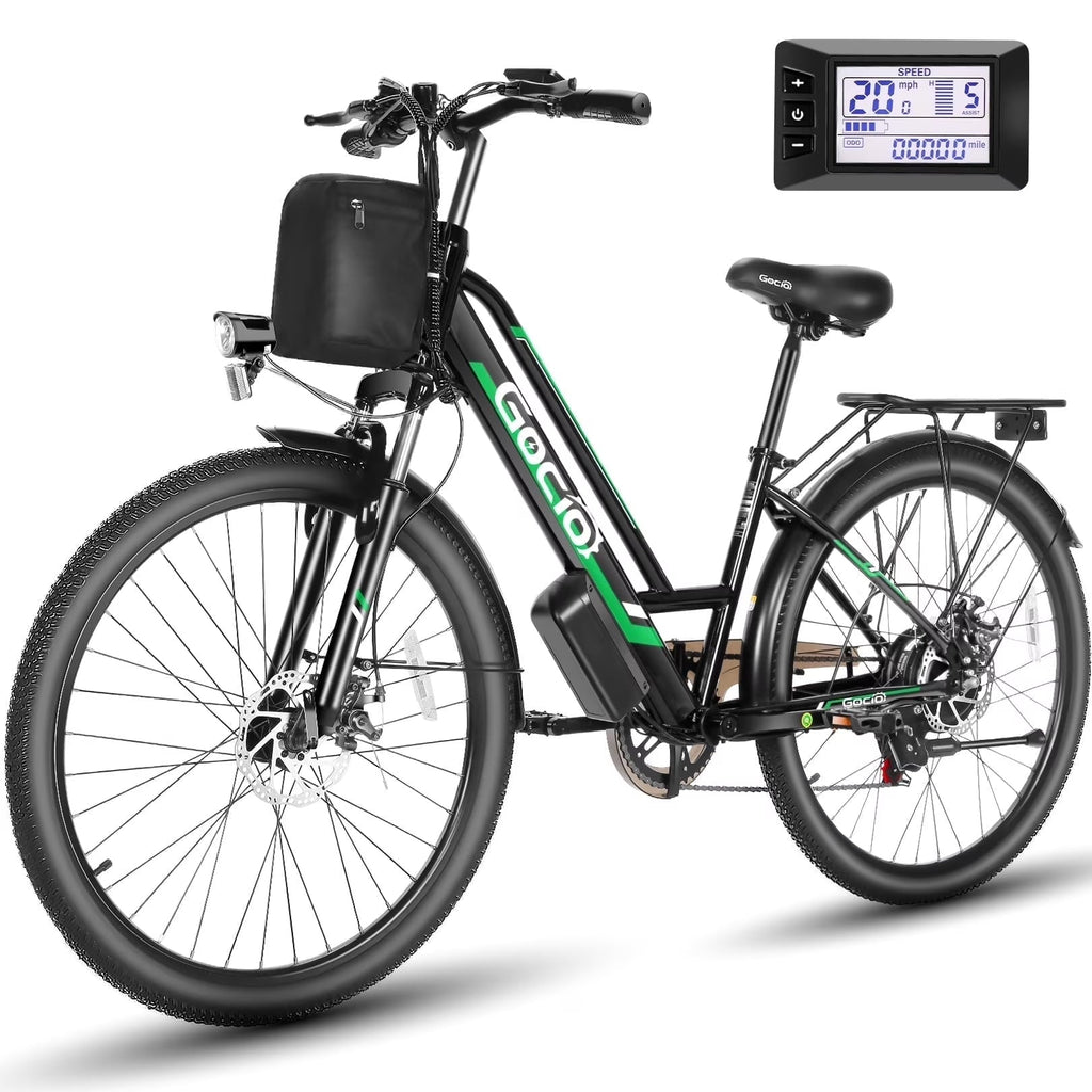 26" City Commuter Electric Bike for Adults, 750W Peak Motor, 48V 7.8Ah (374Wh) Removable Battery, 19.8 Mph 7 - Speed Ebike, UL2849 Certified - thewrightstore