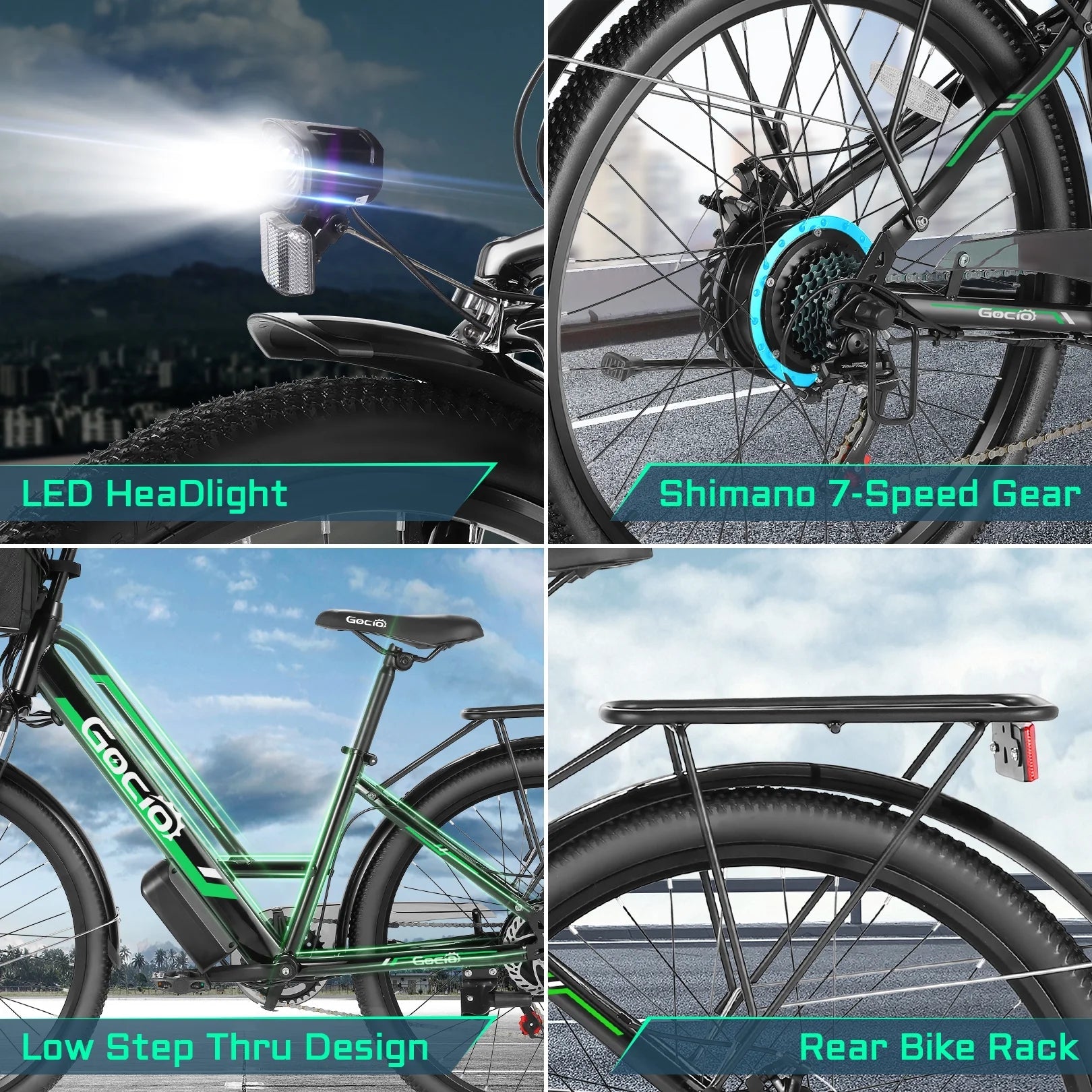 26" City Commuter Electric Bike for Adults, 750W Peak Motor, 48V 7.8Ah (374Wh) Removable Battery, 19.8 Mph 7 - Speed Ebike, UL2849 Certified - thewrightstore
