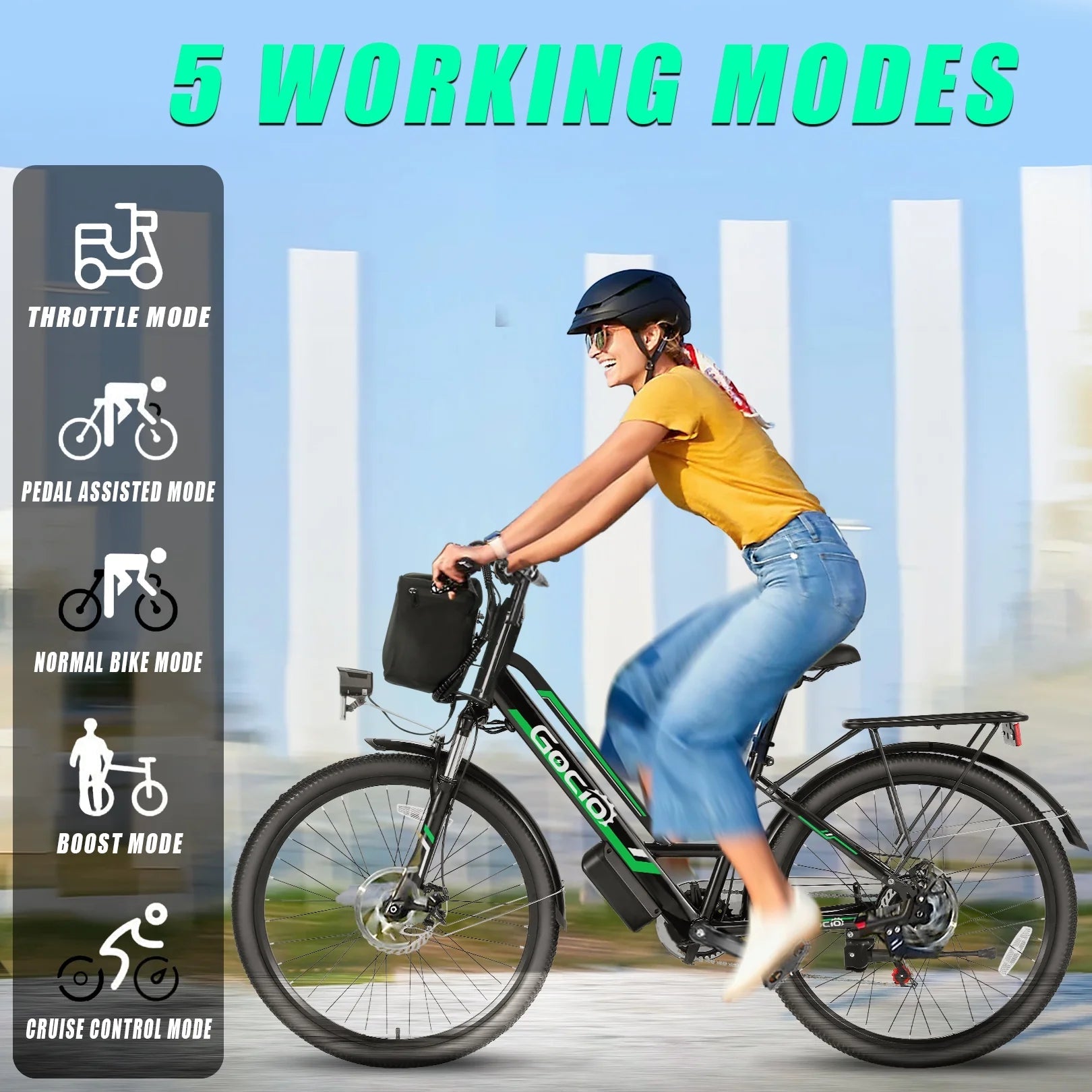 26" City Commuter Electric Bike for Adults, 750W Peak Motor, 48V 7.8Ah (374Wh) Removable Battery, 19.8 Mph 7 - Speed Ebike, UL2849 Certified - thewrightstore