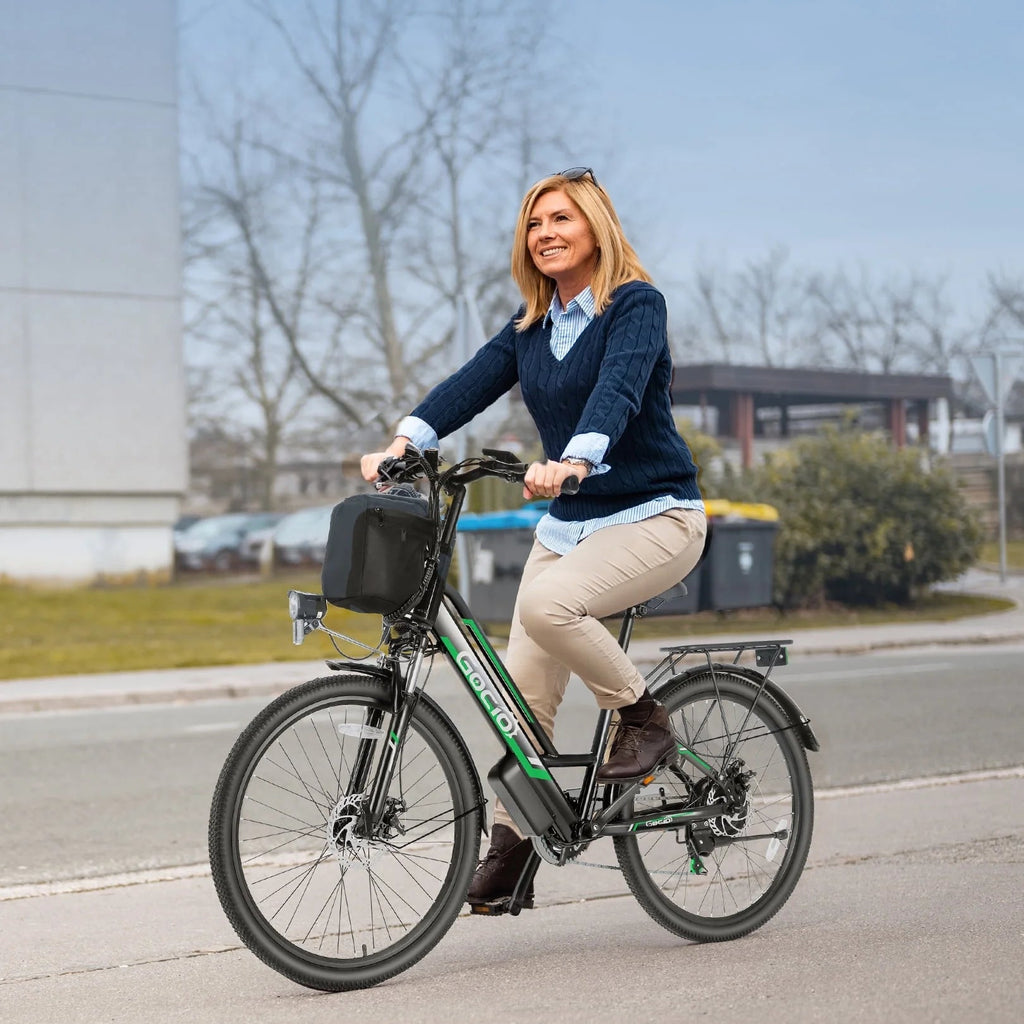 26" City Commuter Electric Bike for Adults, 750W Peak Motor, 48V 7.8Ah (374Wh) Removable Battery, 19.8 Mph 7 - Speed Ebike, UL2849 Certified - thewrightstore